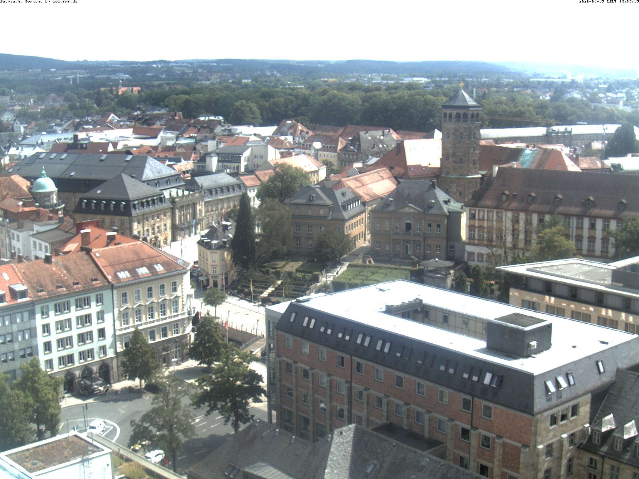 Archiv Foto Webcam Bayreuth: Blick vom Rathaus