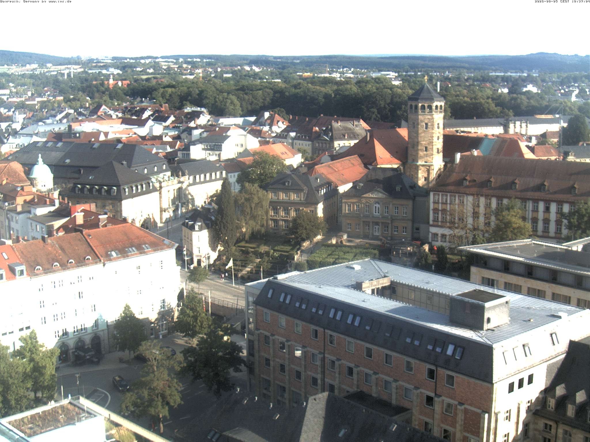Archiv Foto Webcam Bayreuth: Blick vom Rathaus