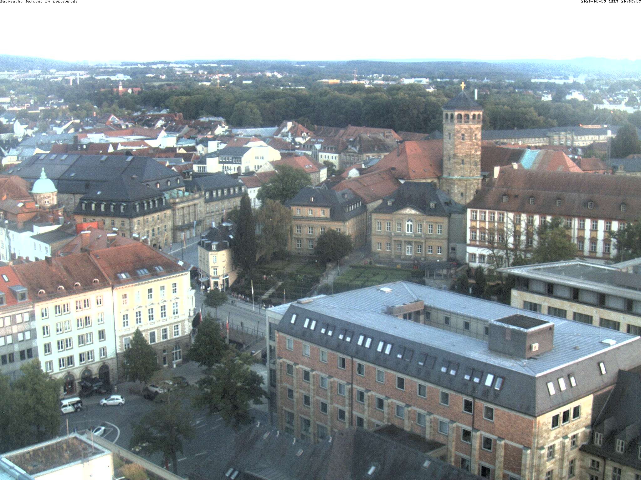 Archiv Foto Webcam Bayreuth: Blick vom Rathaus