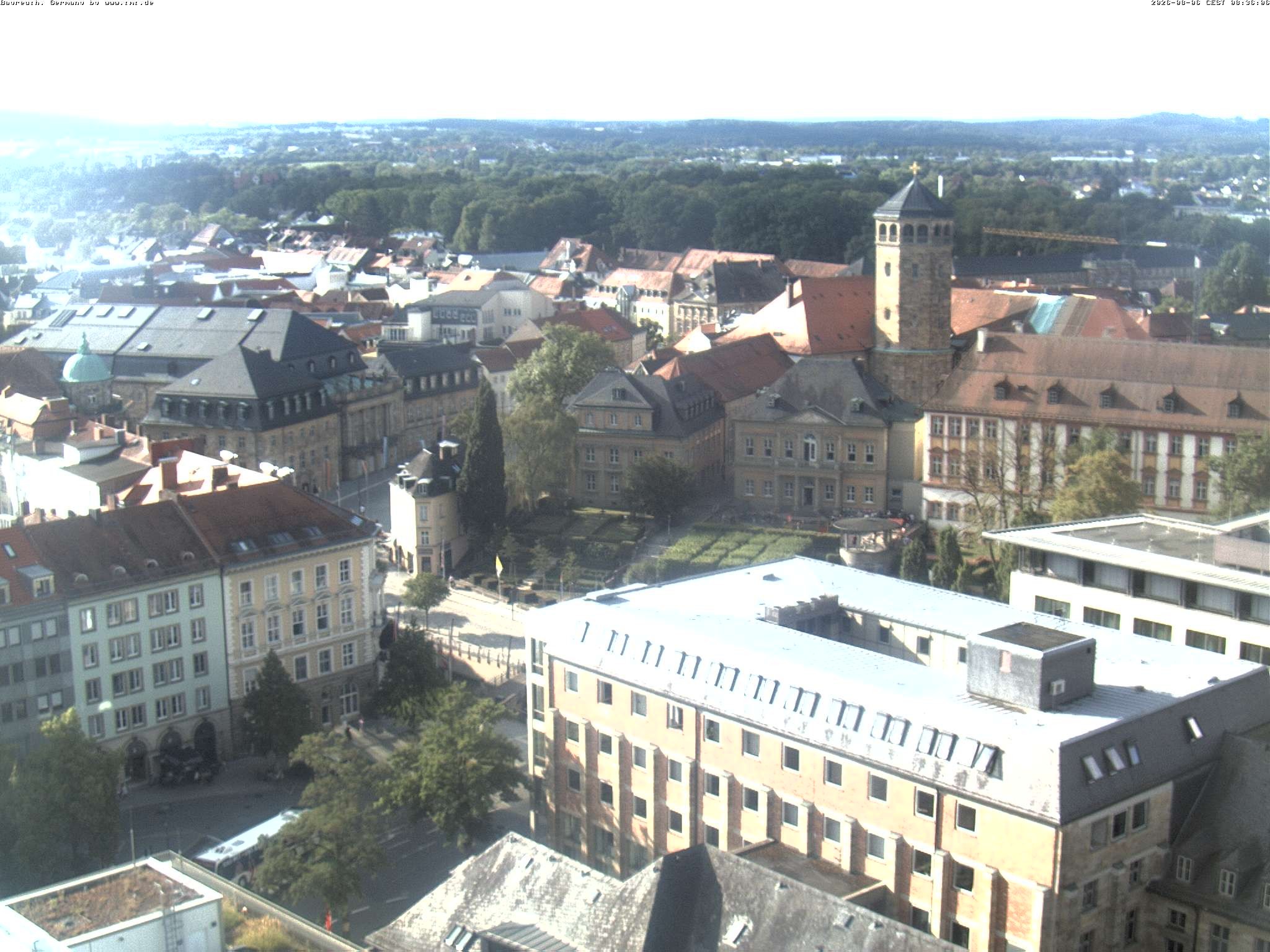 Archiv Foto Webcam Bayreuth: Blick vom Rathaus