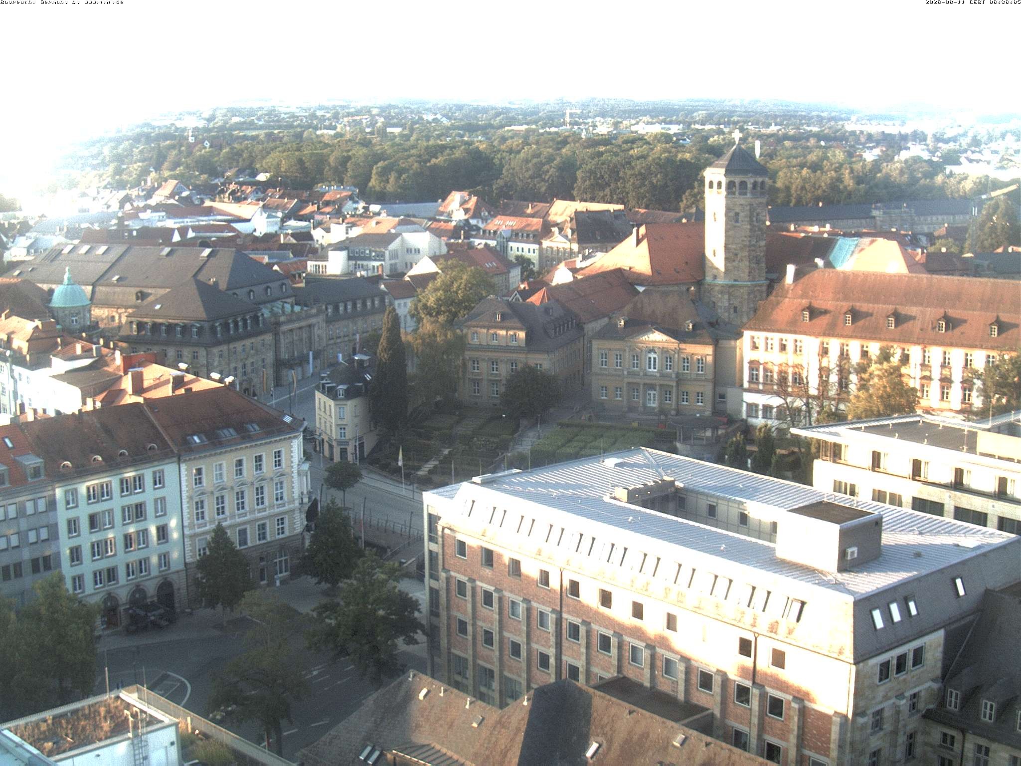 Archiv Foto Webcam Bayreuth: Blick vom Rathaus