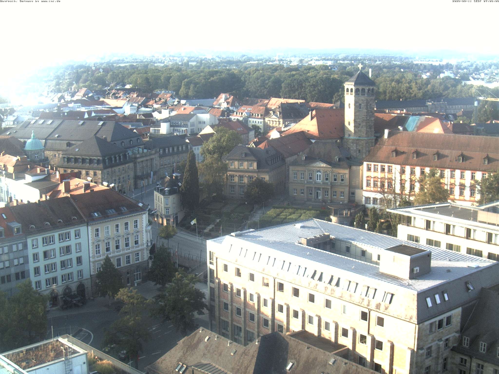 Archiv Foto Webcam Bayreuth: Blick vom Rathaus
