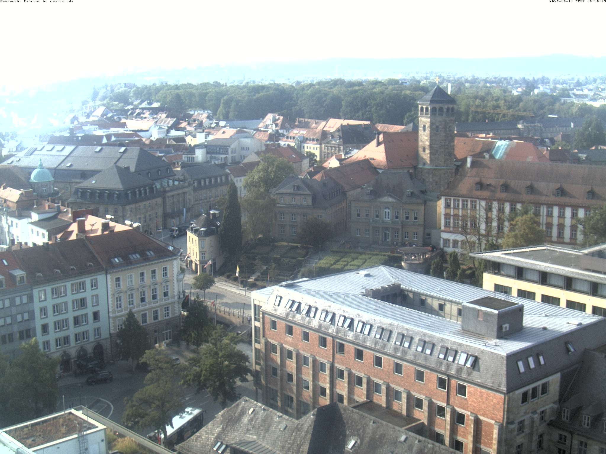 Archiv Foto Webcam Bayreuth: Blick vom Rathaus