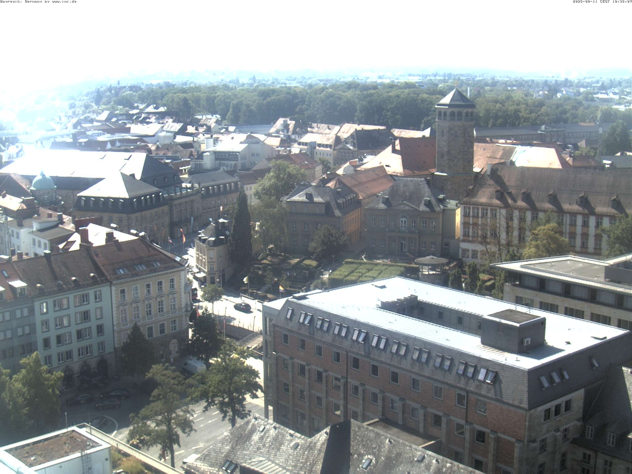 Archiv Foto Webcam Bayreuth: Blick vom Rathaus
