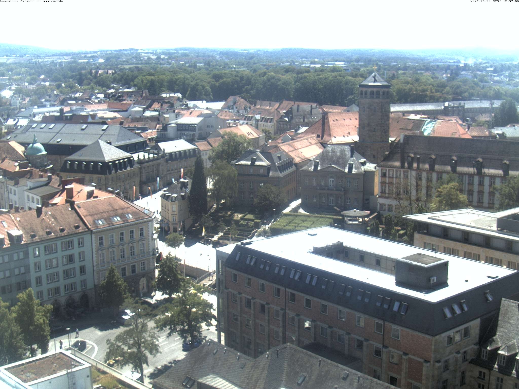 Archiv Foto Webcam Bayreuth: Blick vom Rathaus