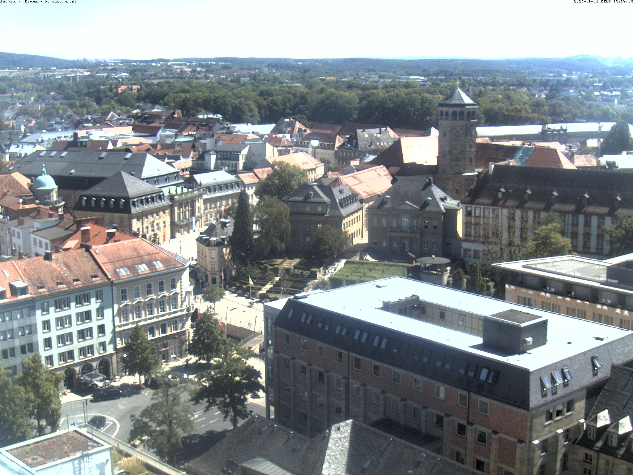 Archiv Foto Webcam Bayreuth: Blick vom Rathaus