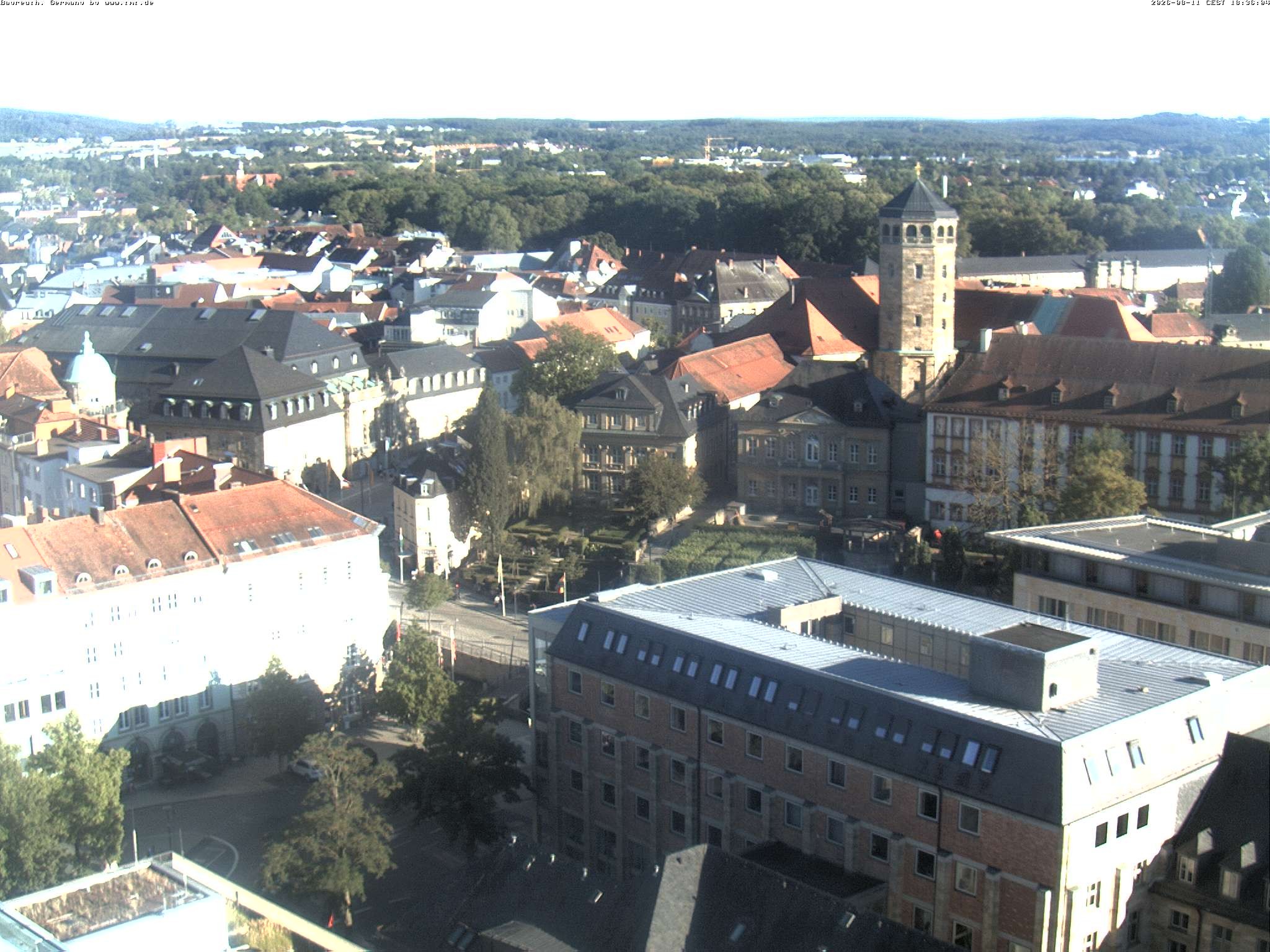 Archiv Foto Webcam Bayreuth: Blick vom Rathaus