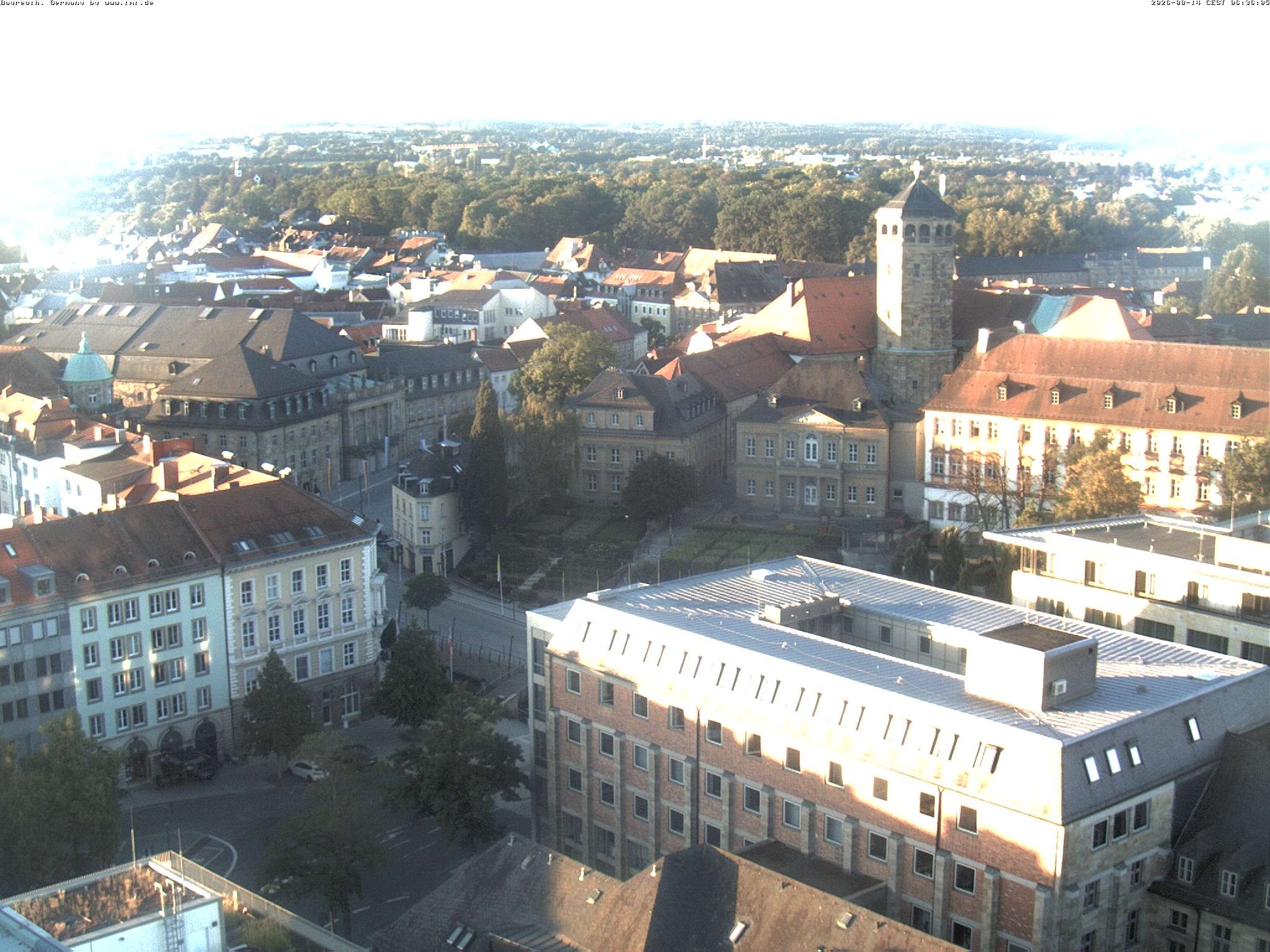 Archiv Foto Webcam Bayreuth: Blick vom Rathaus