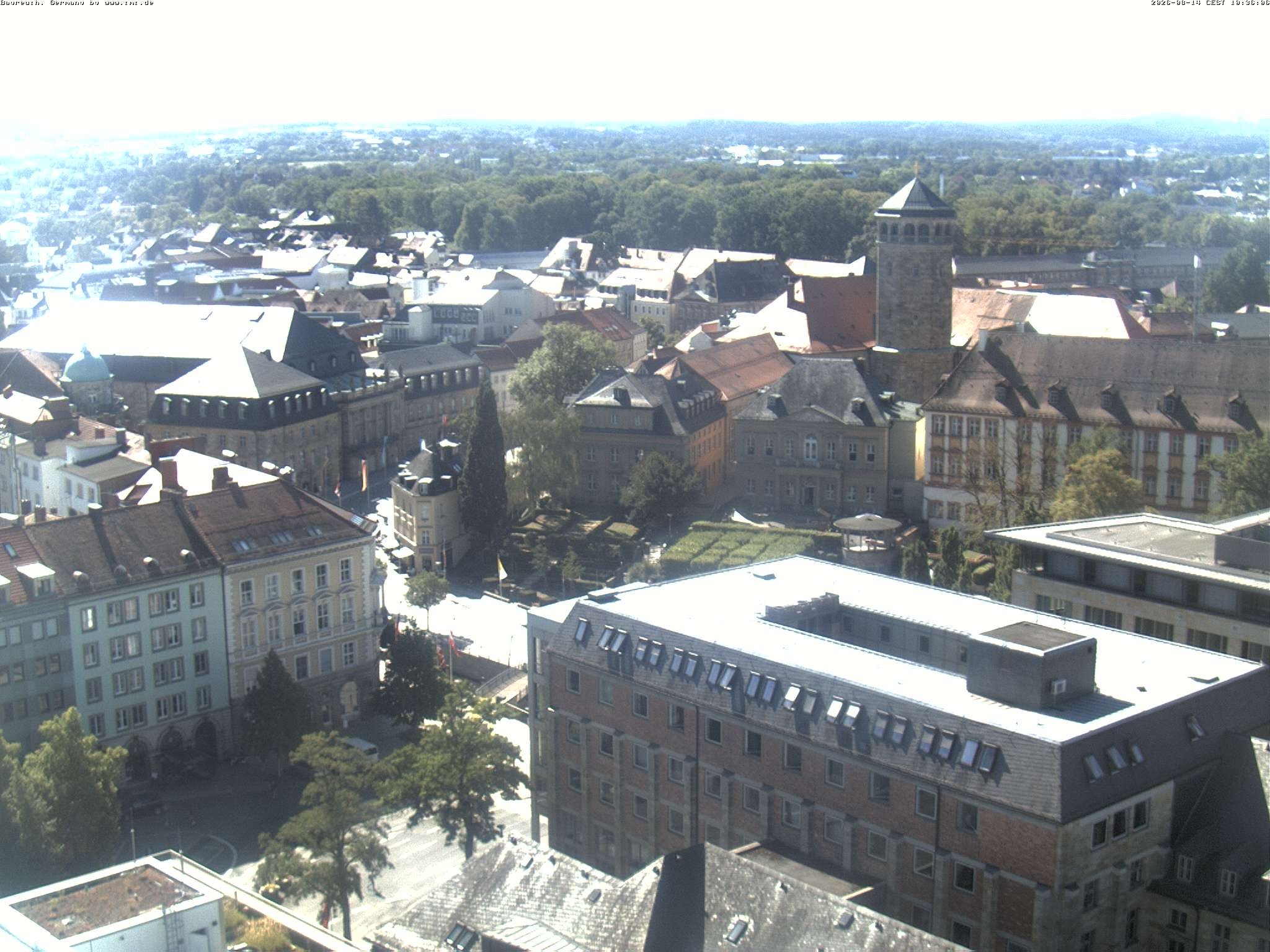 Archiv Foto Webcam Bayreuth: Blick vom Rathaus