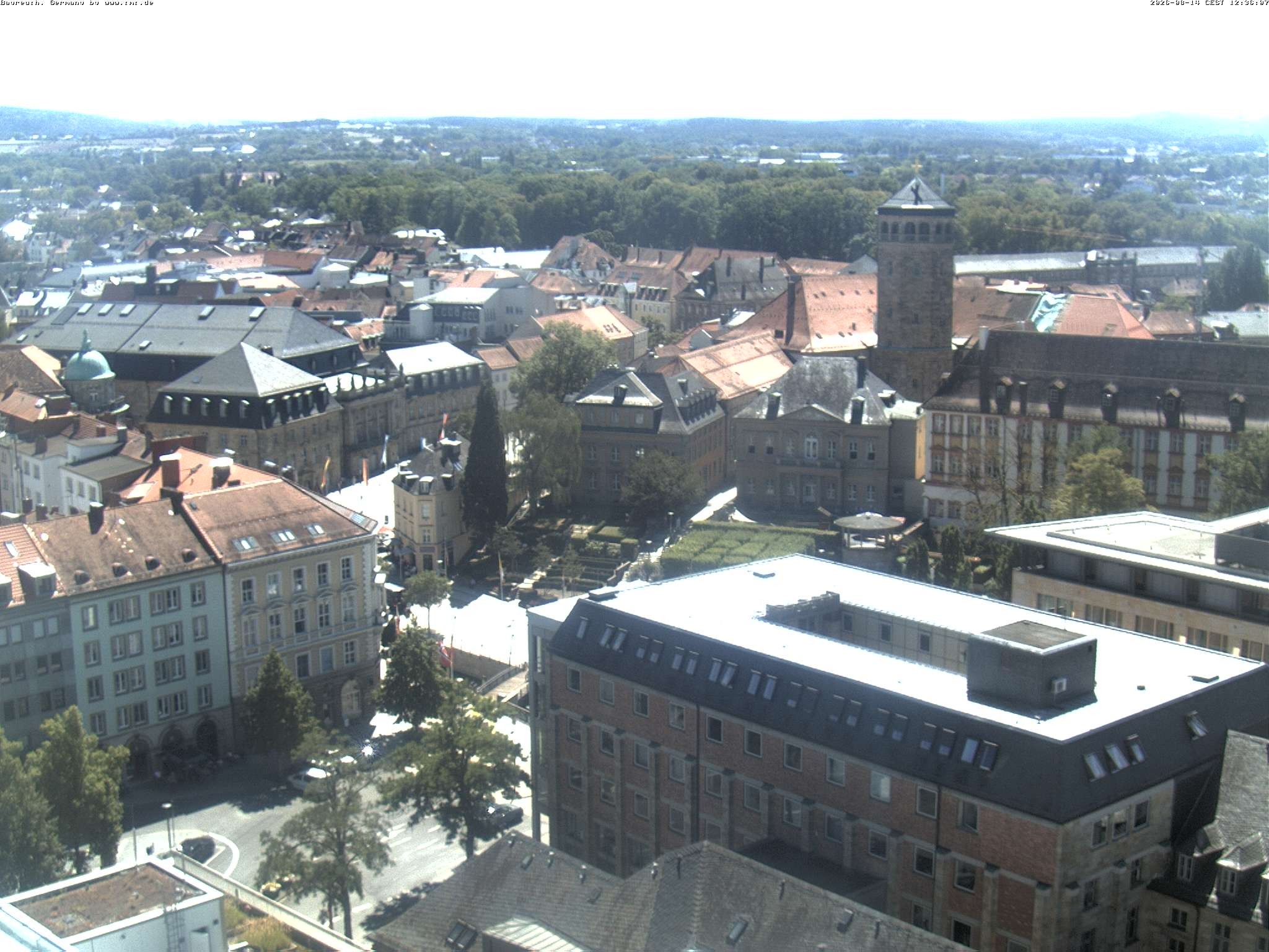 Archiv Foto Webcam Bayreuth: Blick vom Rathaus