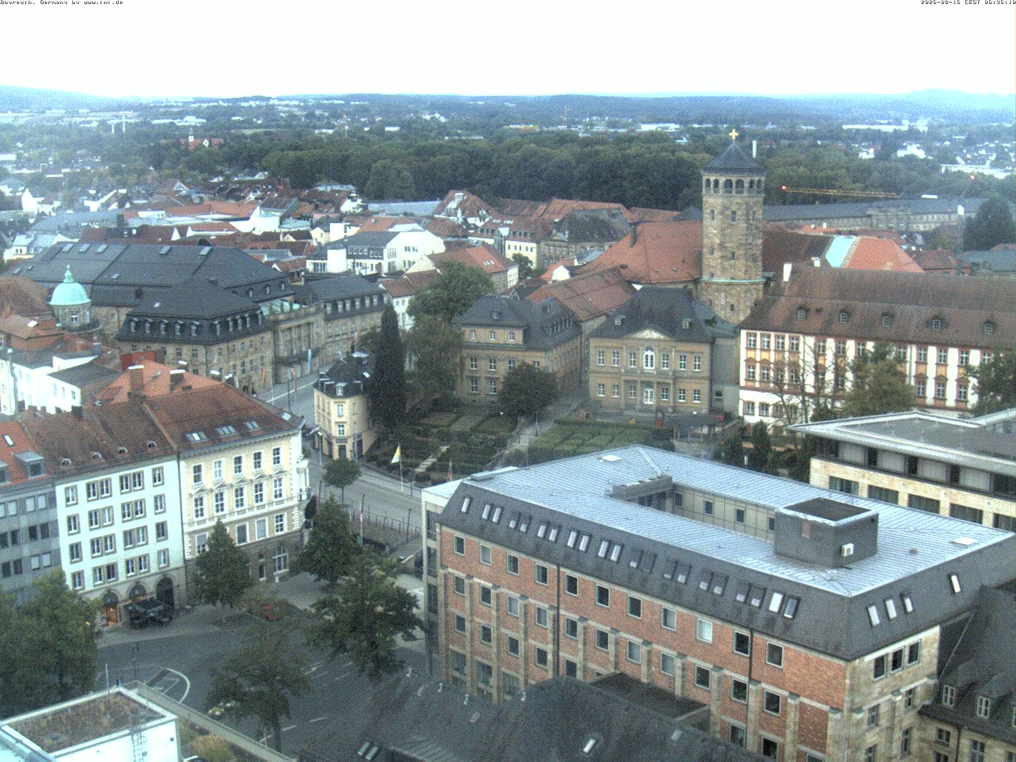 Archiv Foto Webcam Bayreuth: Blick vom Rathaus