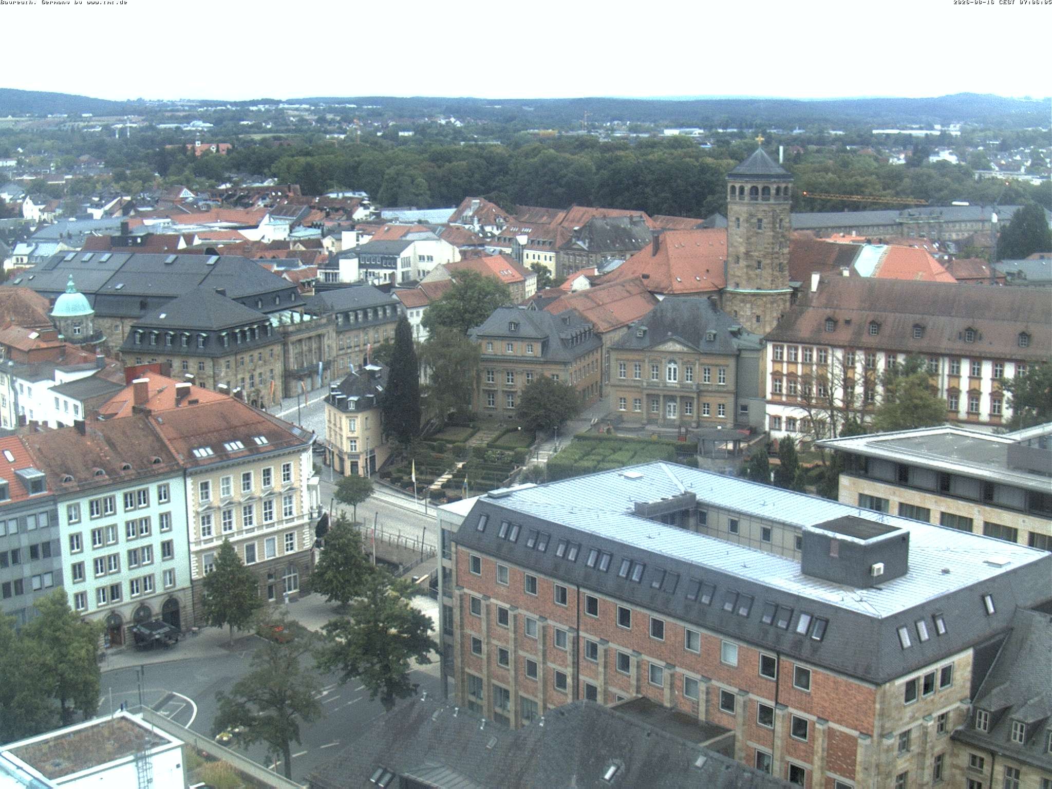 Archiv Foto Webcam Bayreuth: Blick vom Rathaus