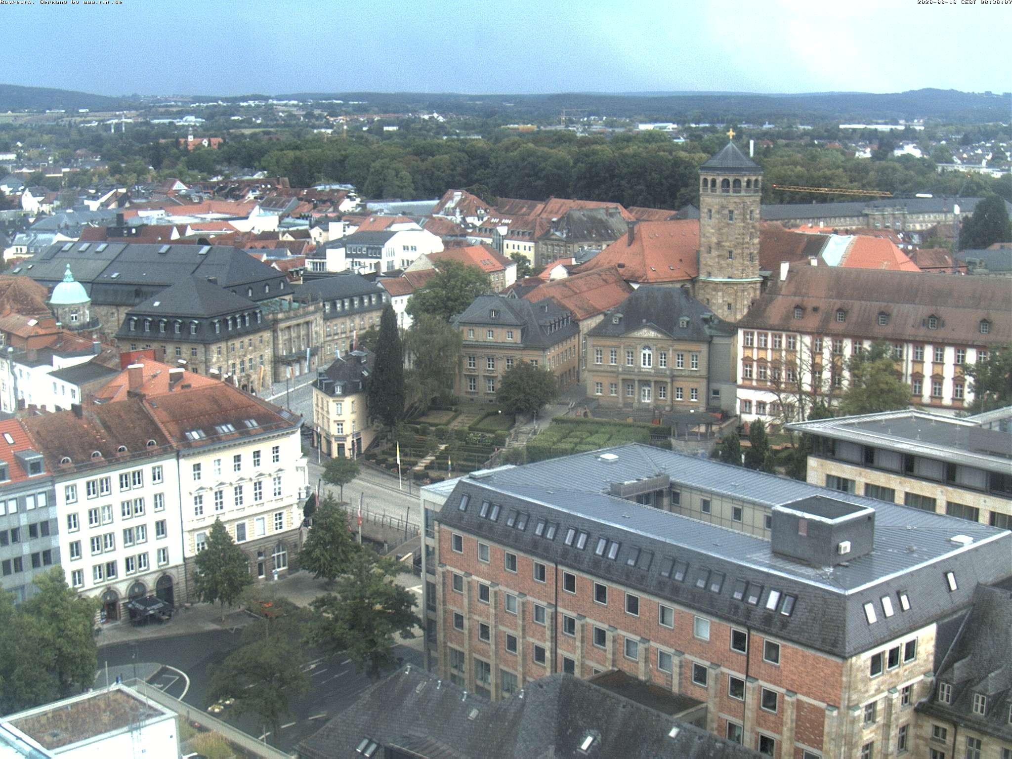 Archiv Foto Webcam Bayreuth: Blick vom Rathaus
