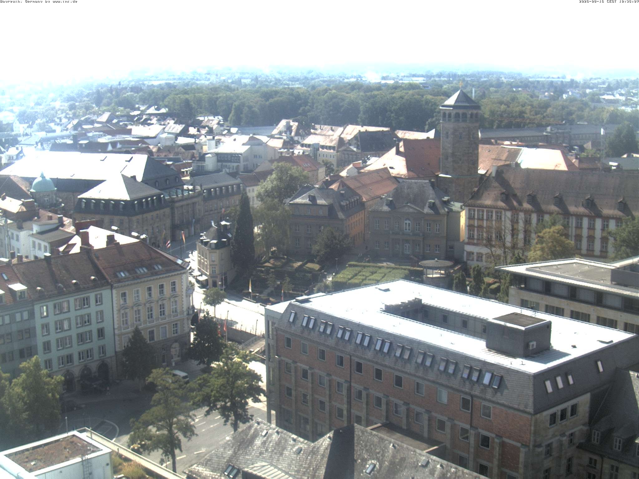 Archiv Foto Webcam Bayreuth: Blick vom Rathaus