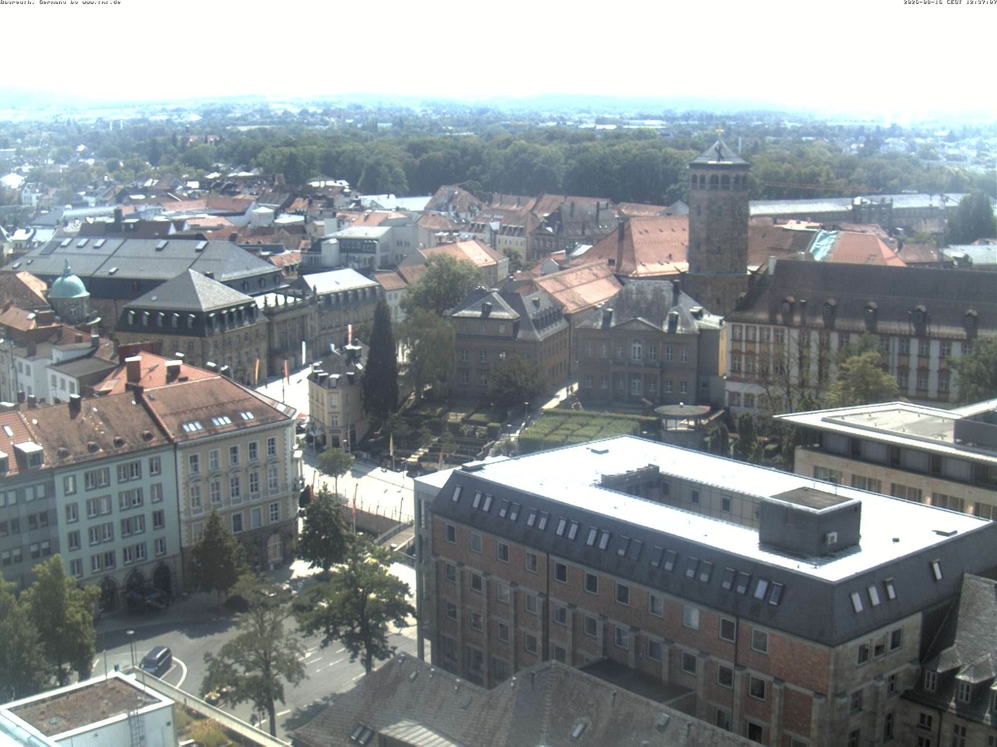 Archiv Foto Webcam Bayreuth: Blick vom Rathaus