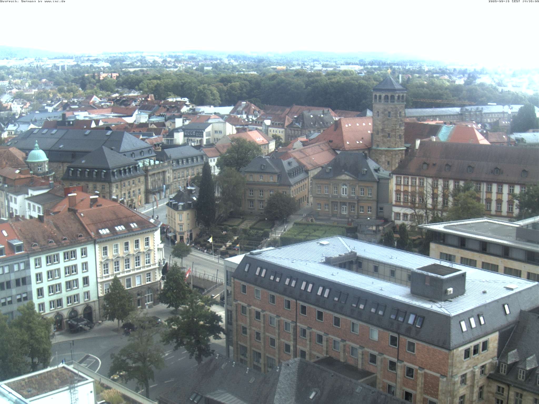 Archiv Foto Webcam Bayreuth: Blick vom Rathaus