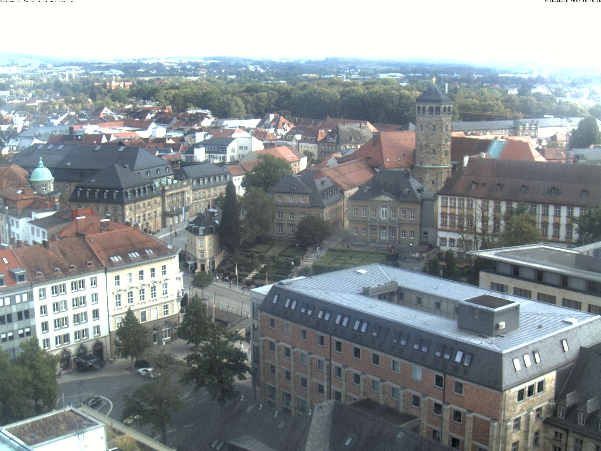 Archiv Foto Webcam Bayreuth: Blick vom Rathaus