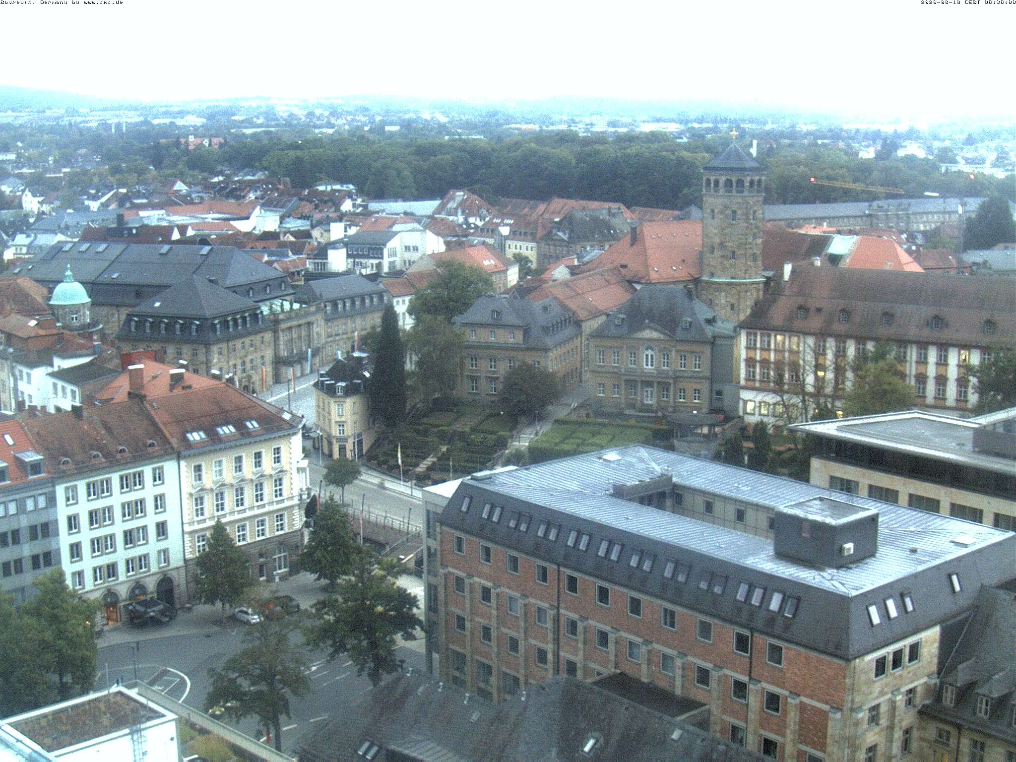 Archiv Foto Webcam Bayreuth: Blick vom Rathaus
