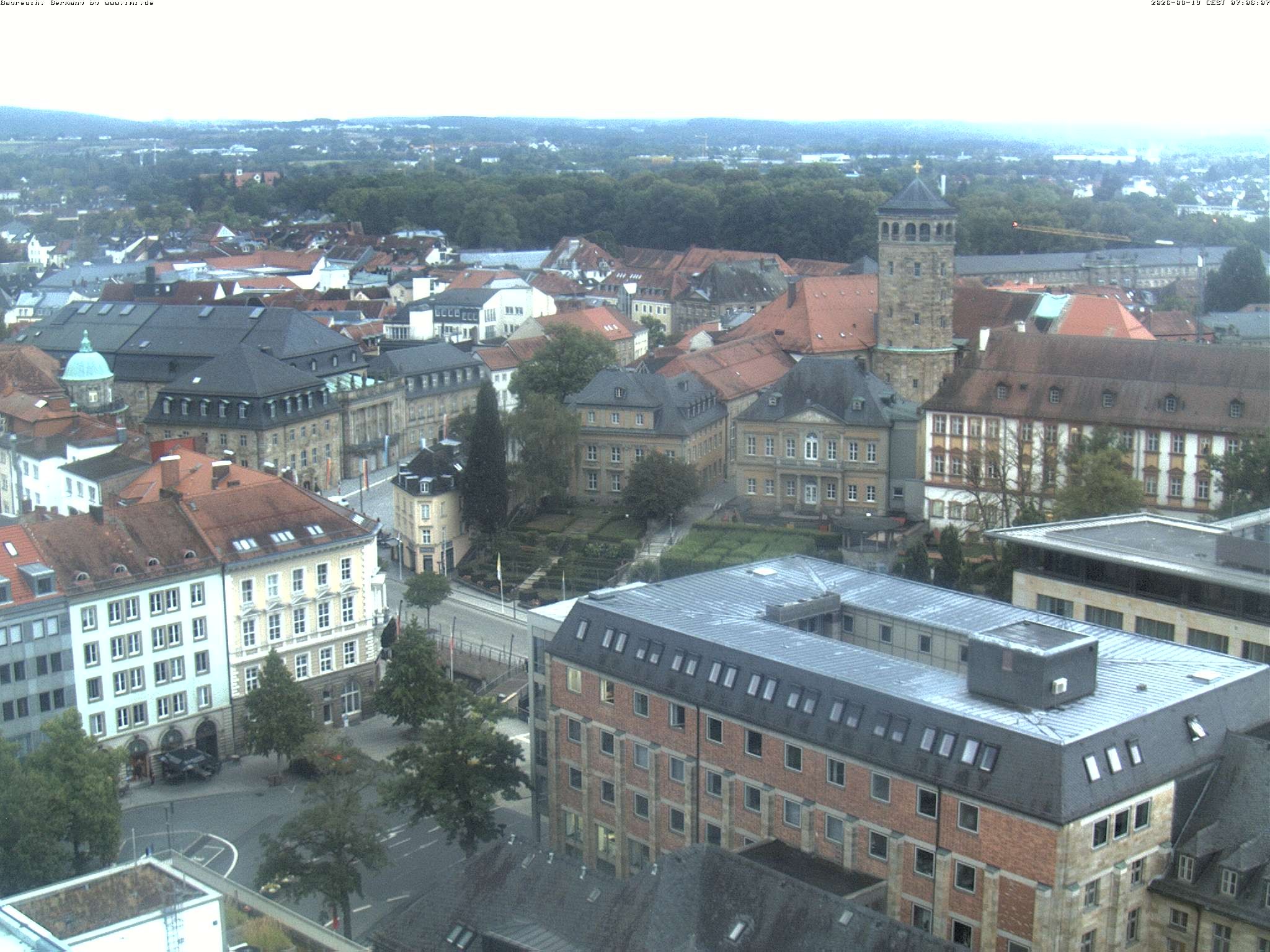 Archiv Foto Webcam Bayreuth: Blick vom Rathaus