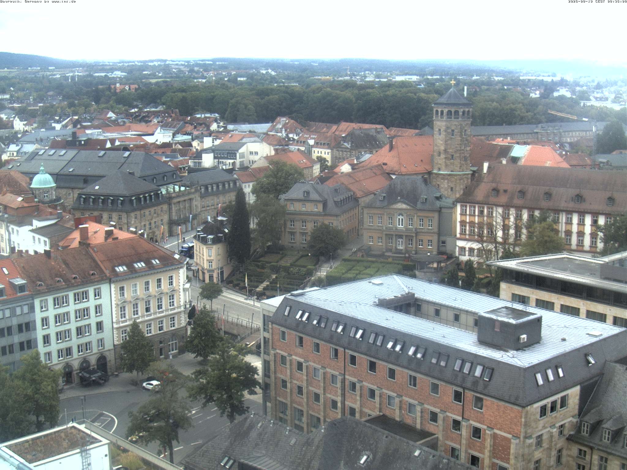 Archiv Foto Webcam Bayreuth: Blick vom Rathaus