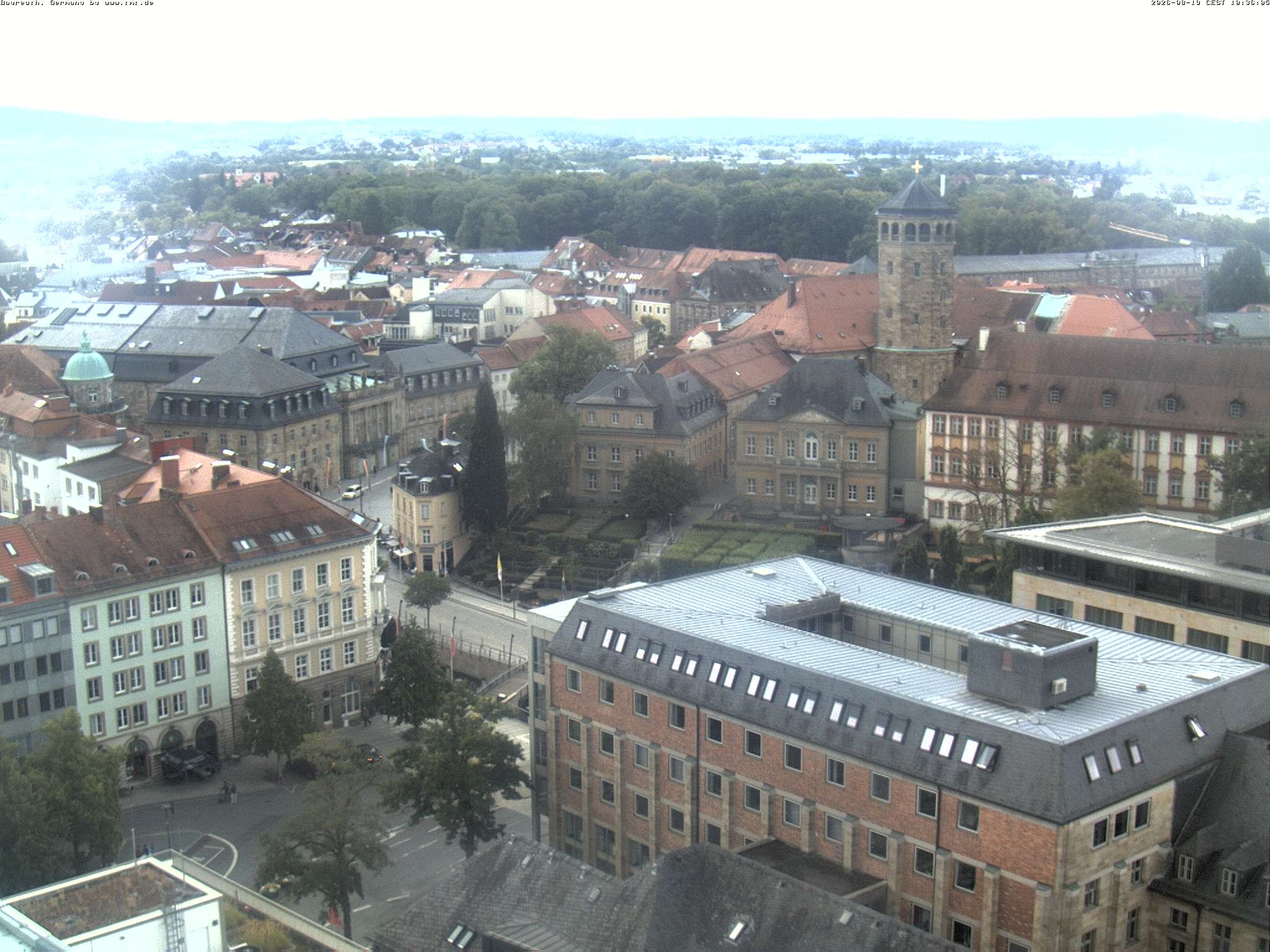 Archiv Foto Webcam Bayreuth: Blick vom Rathaus