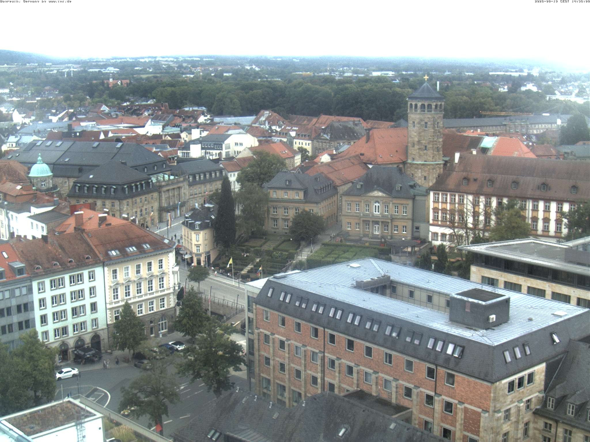 Archiv Foto Webcam Bayreuth: Blick vom Rathaus