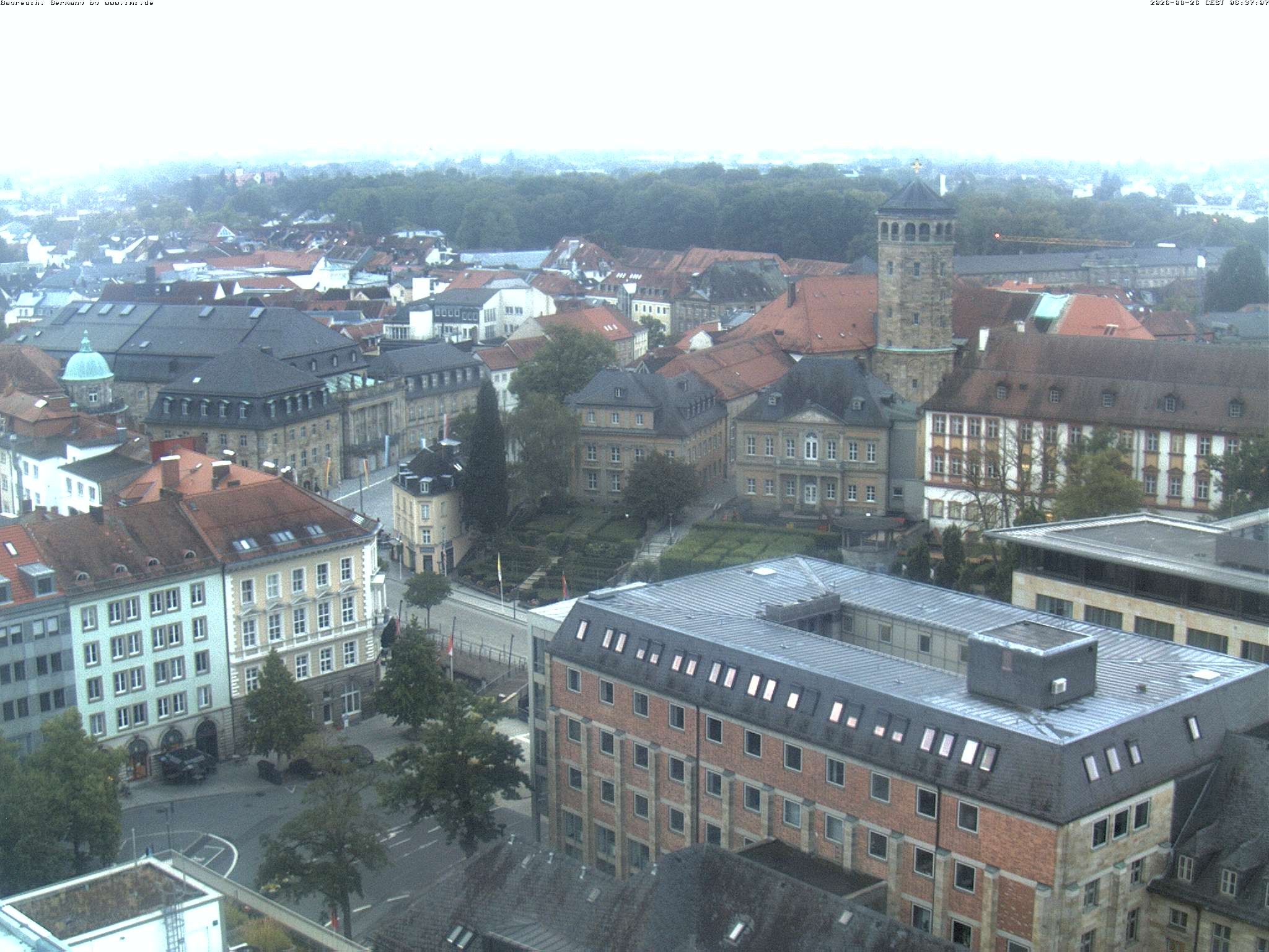 Archiv Foto Webcam Bayreuth: Blick vom Rathaus