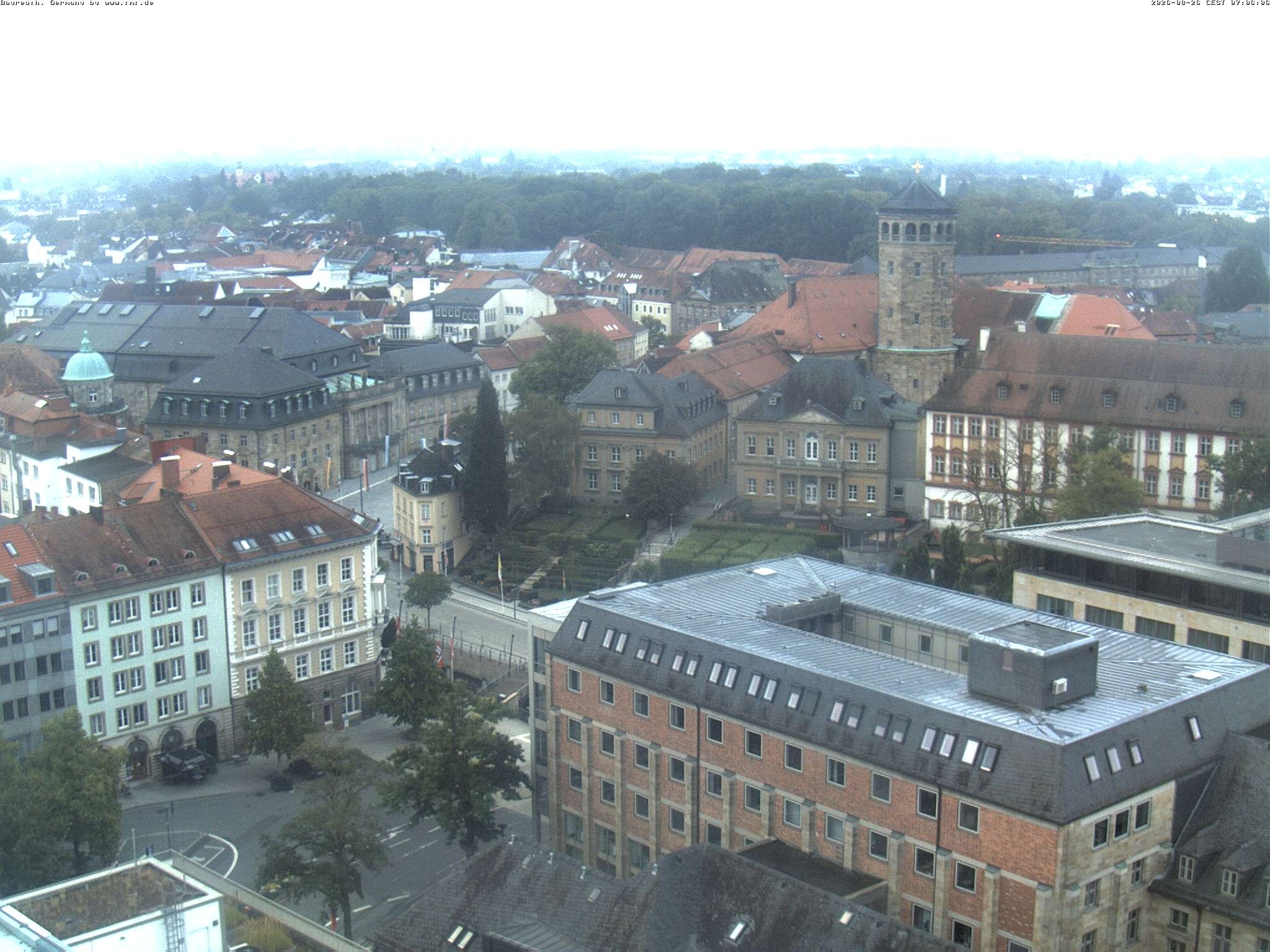 Archiv Foto Webcam Bayreuth: Blick vom Rathaus