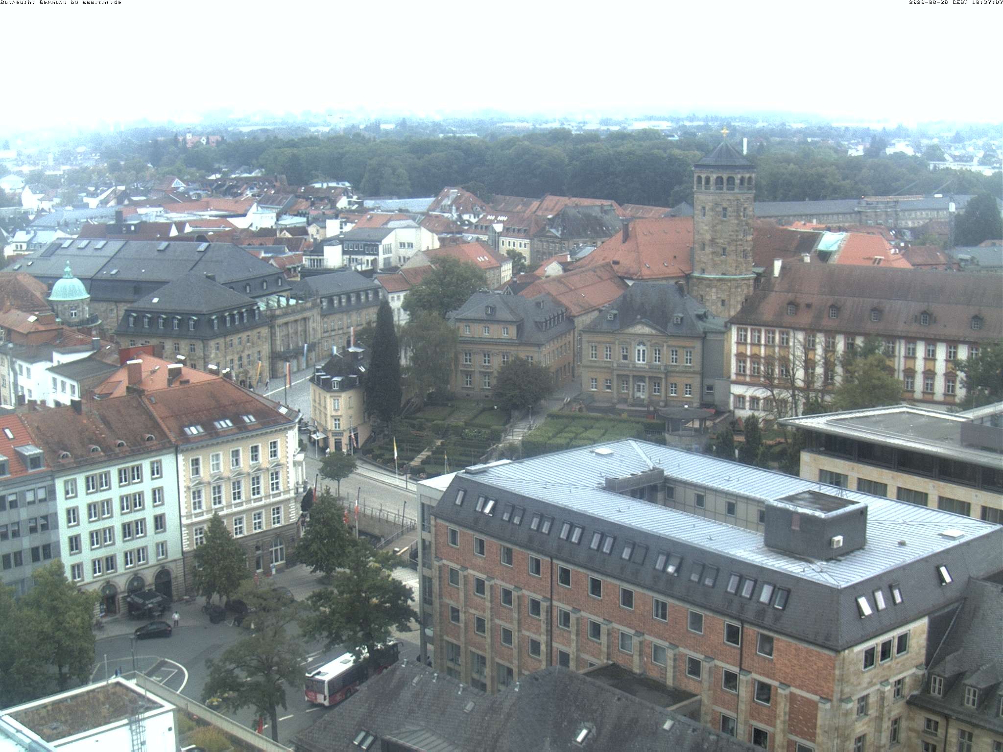 Archiv Foto Webcam Bayreuth: Blick vom Rathaus