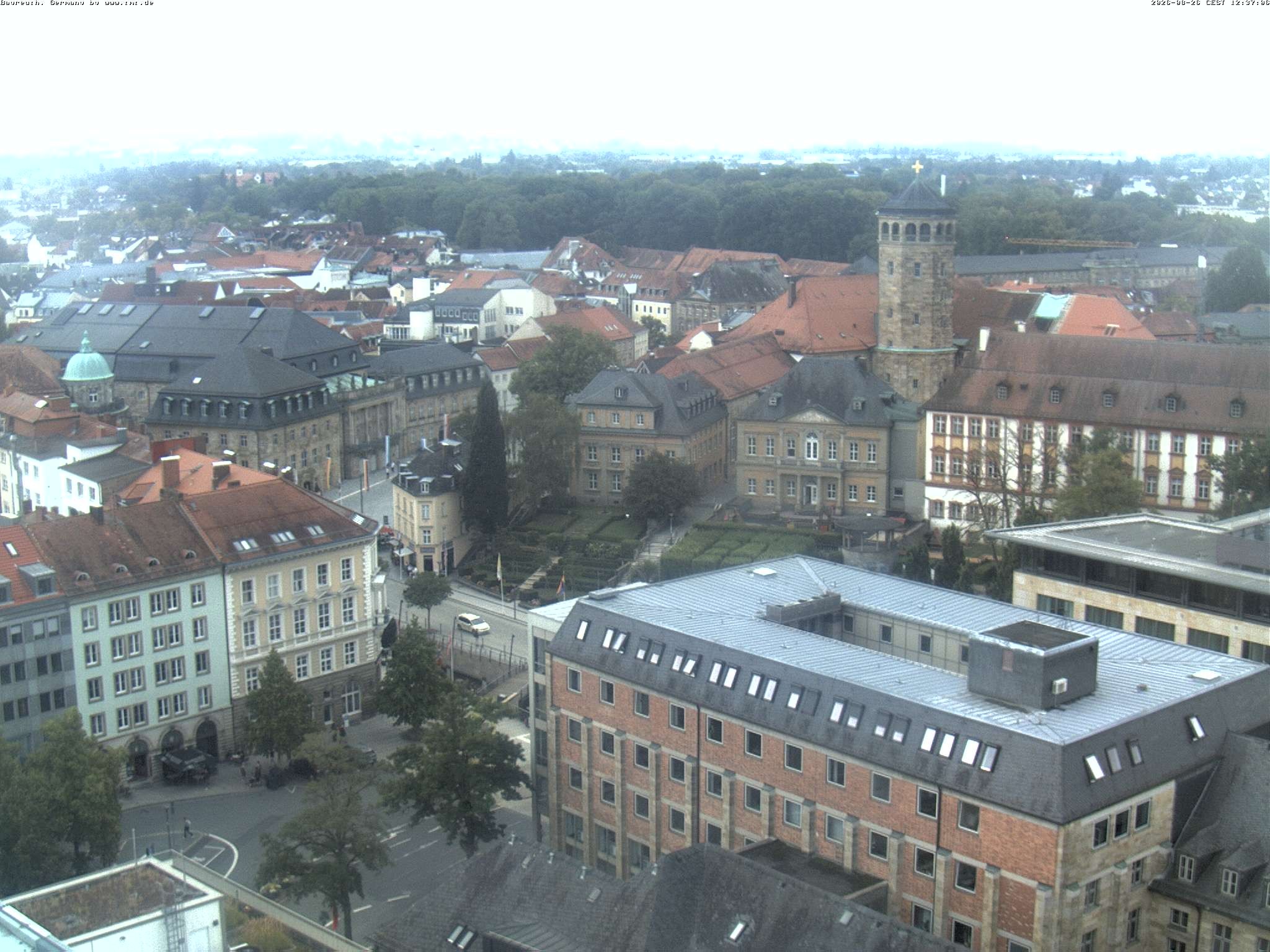 Archiv Foto Webcam Bayreuth: Blick vom Rathaus