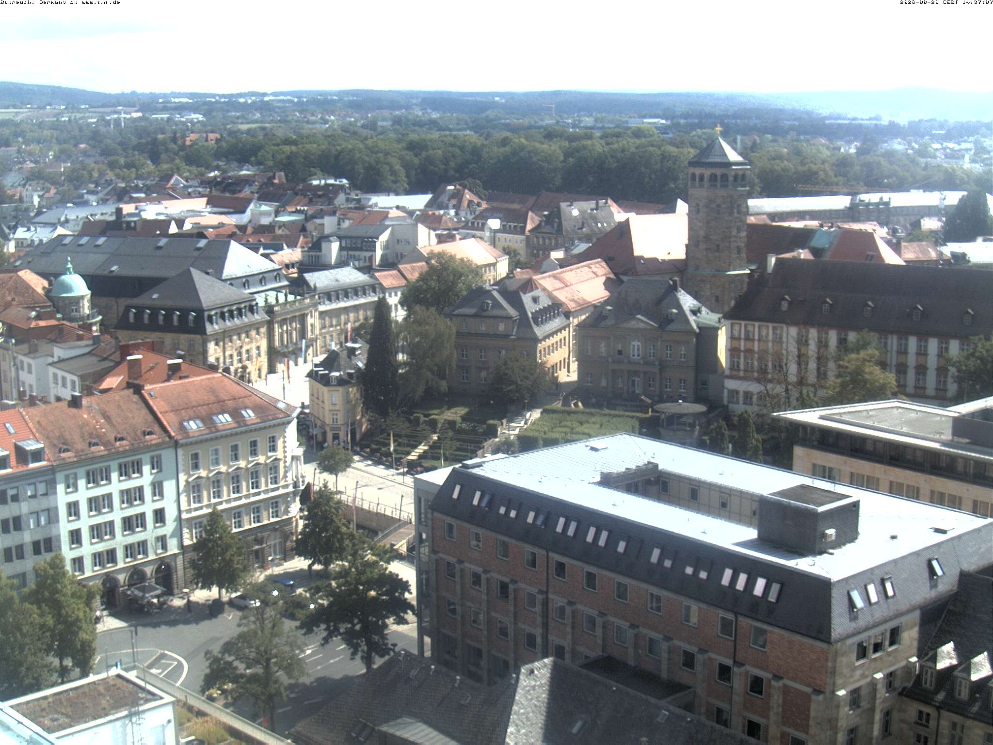 Archiv Foto Webcam Bayreuth: Blick vom Rathaus