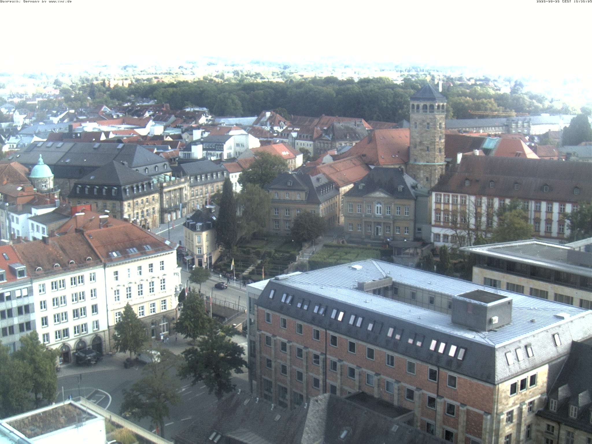 Archiv Foto Webcam Bayreuth: Blick vom Rathaus