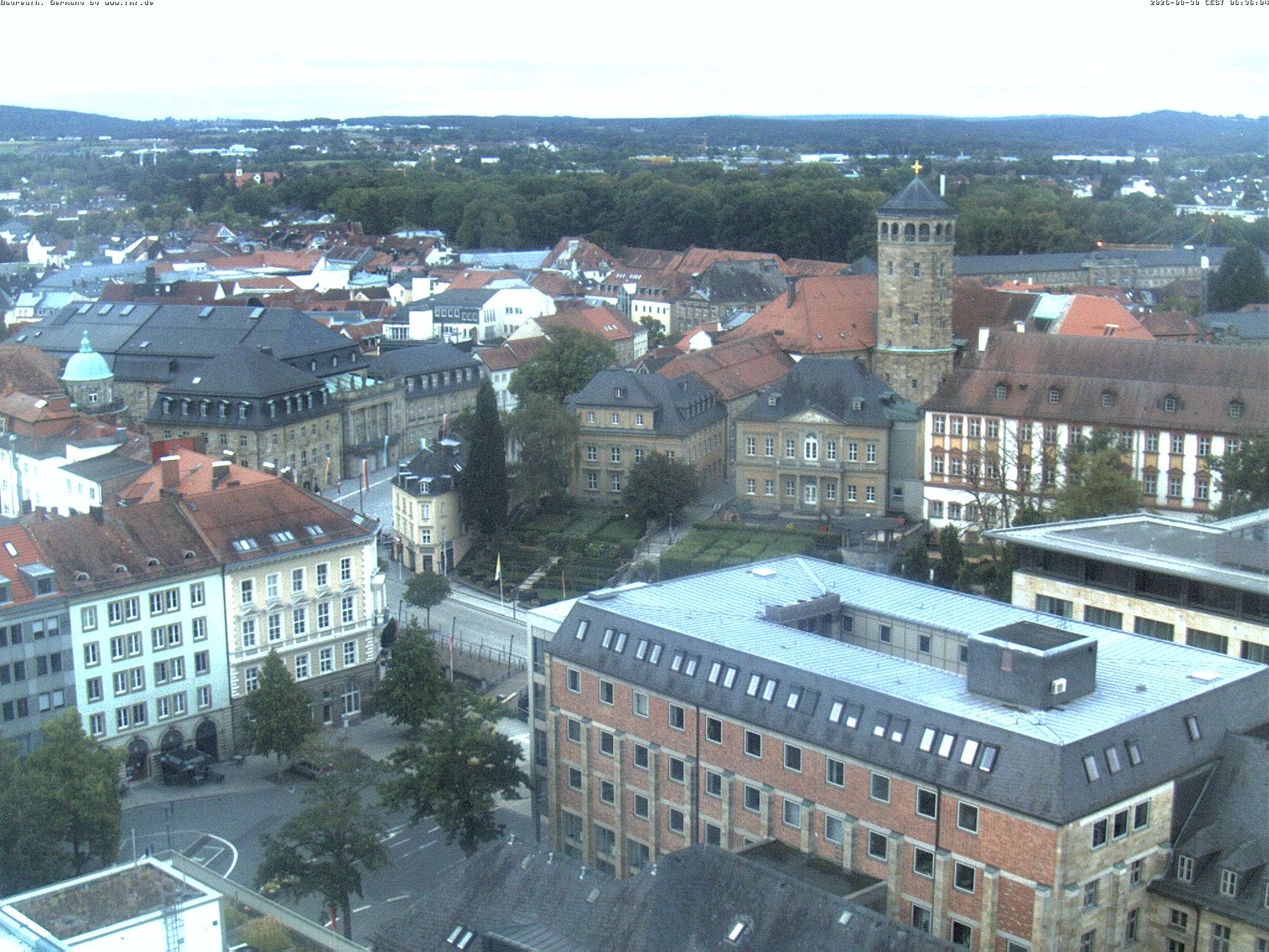 Archiv Foto Webcam Bayreuth: Blick vom Rathaus