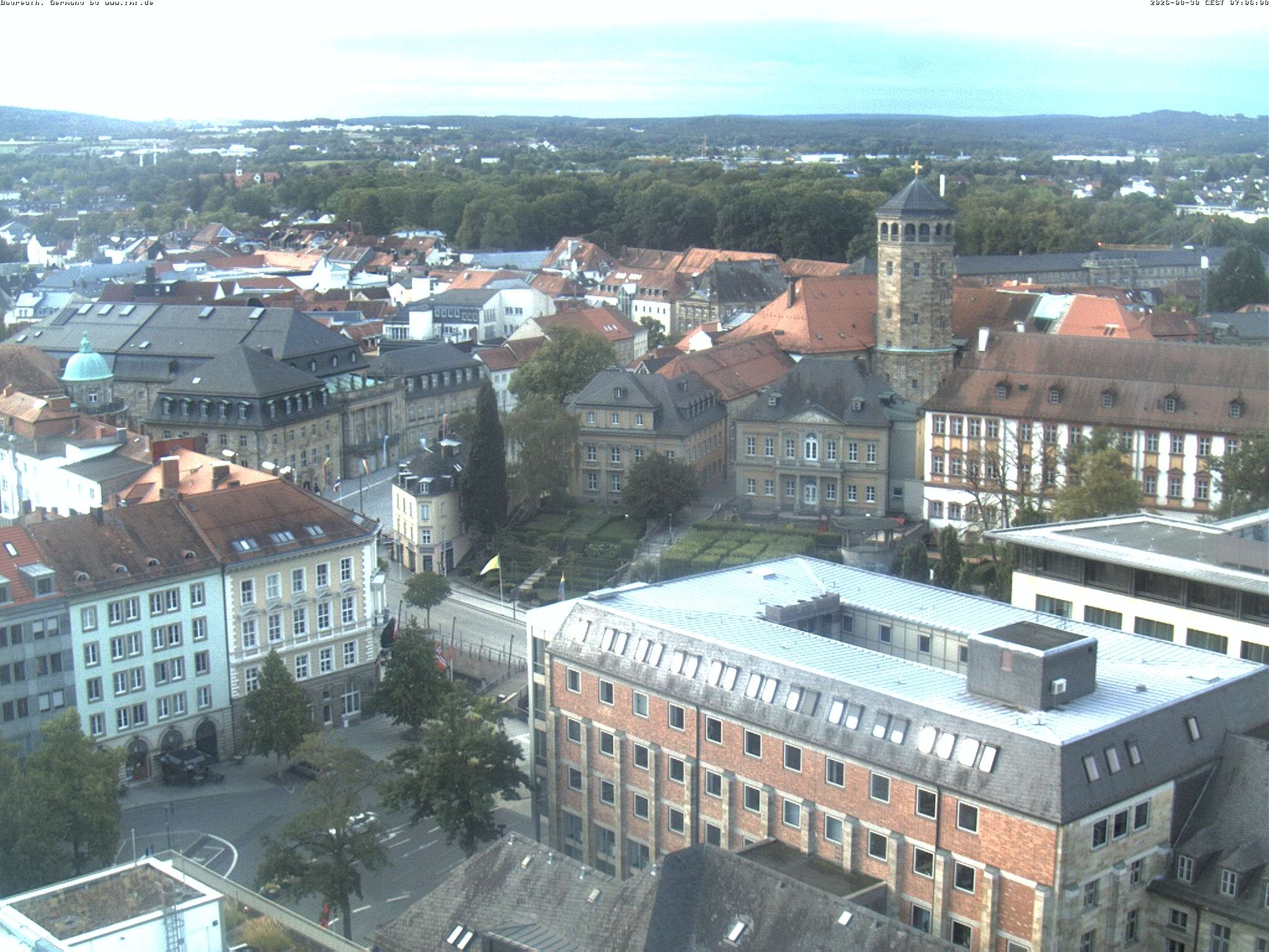 Archiv Foto Webcam Bayreuth: Blick vom Rathaus