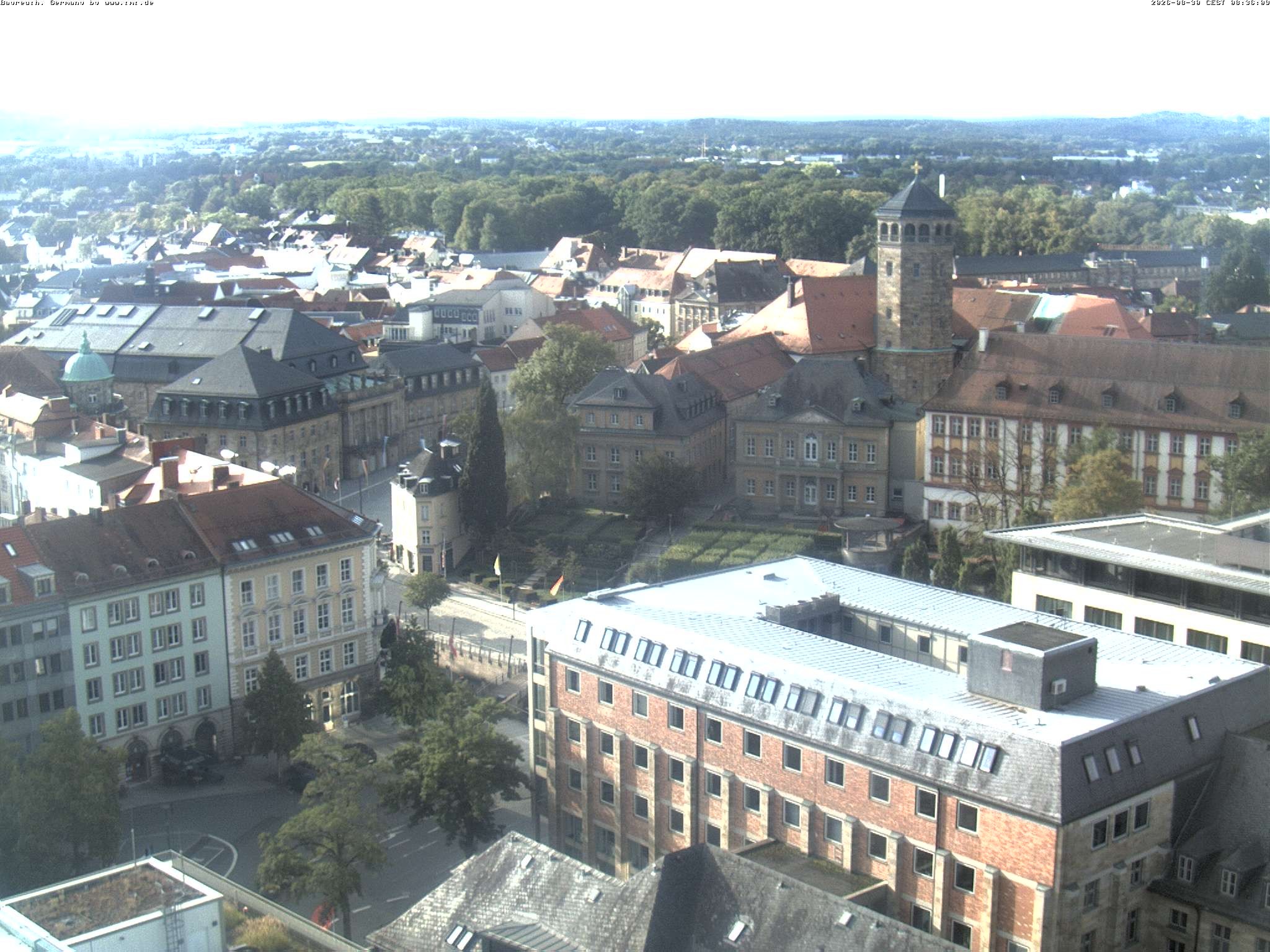 Archiv Foto Webcam Bayreuth: Blick vom Rathaus