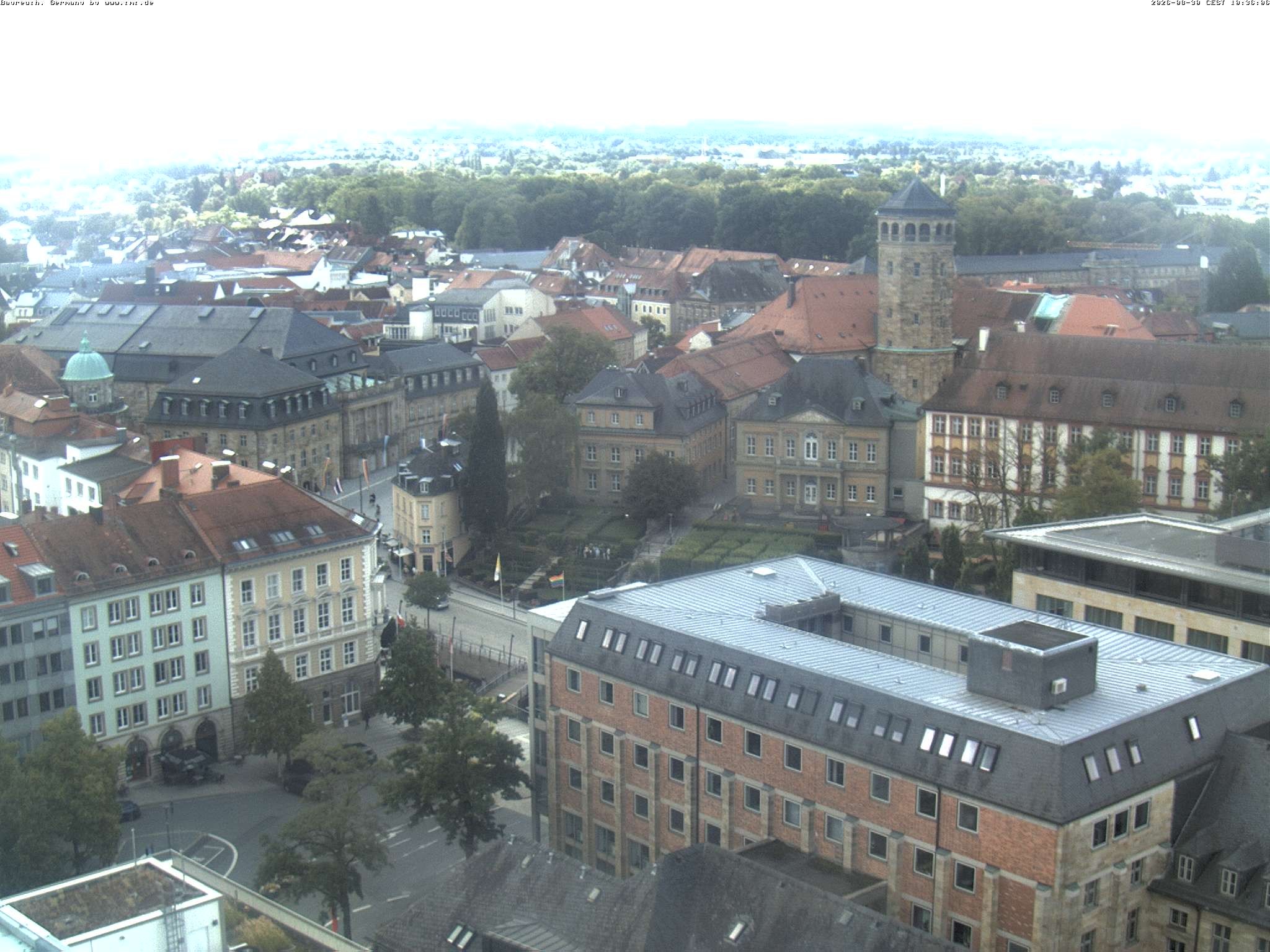Archiv Foto Webcam Bayreuth: Blick vom Rathaus