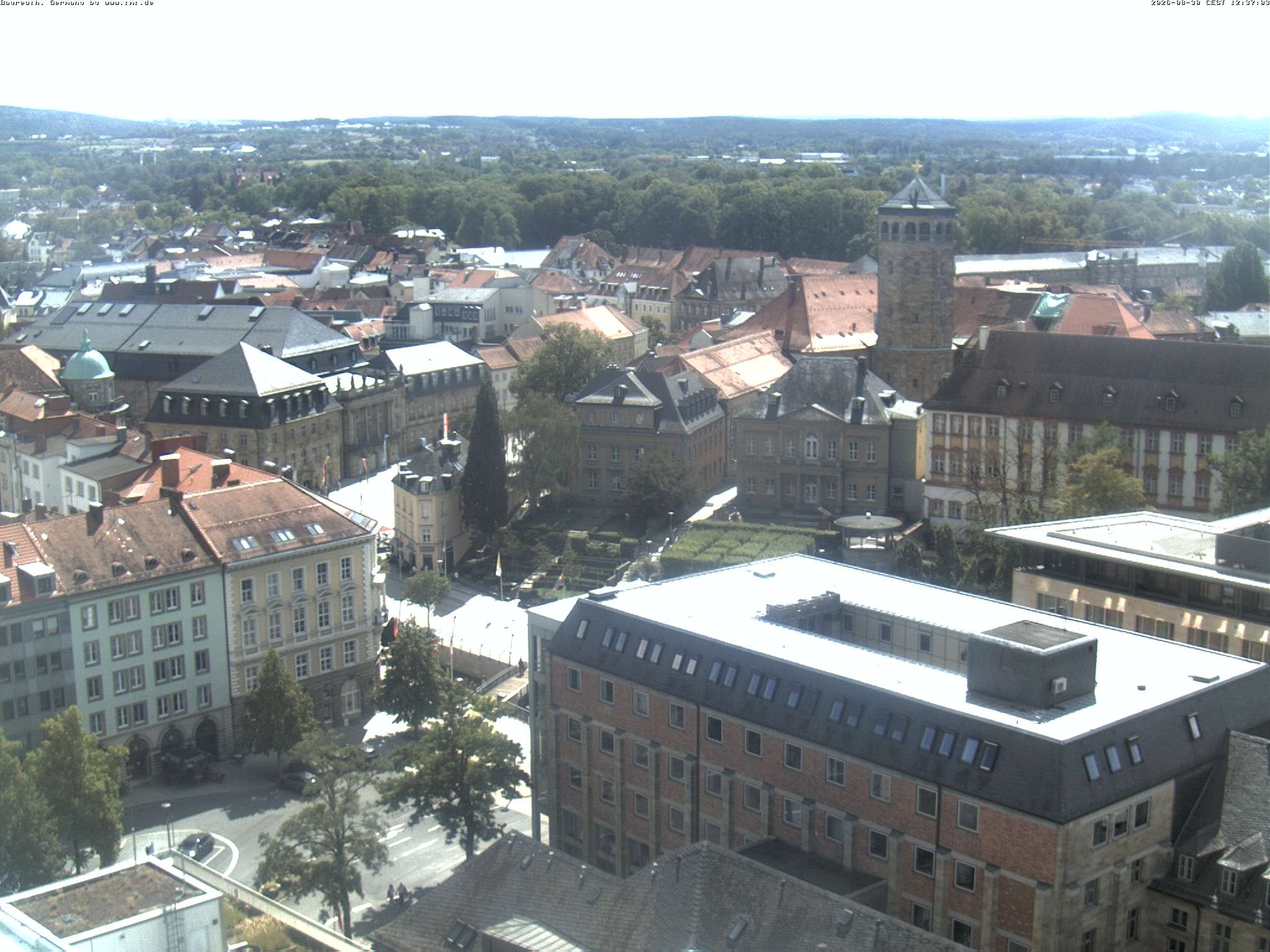 Archiv Foto Webcam Bayreuth: Blick vom Rathaus