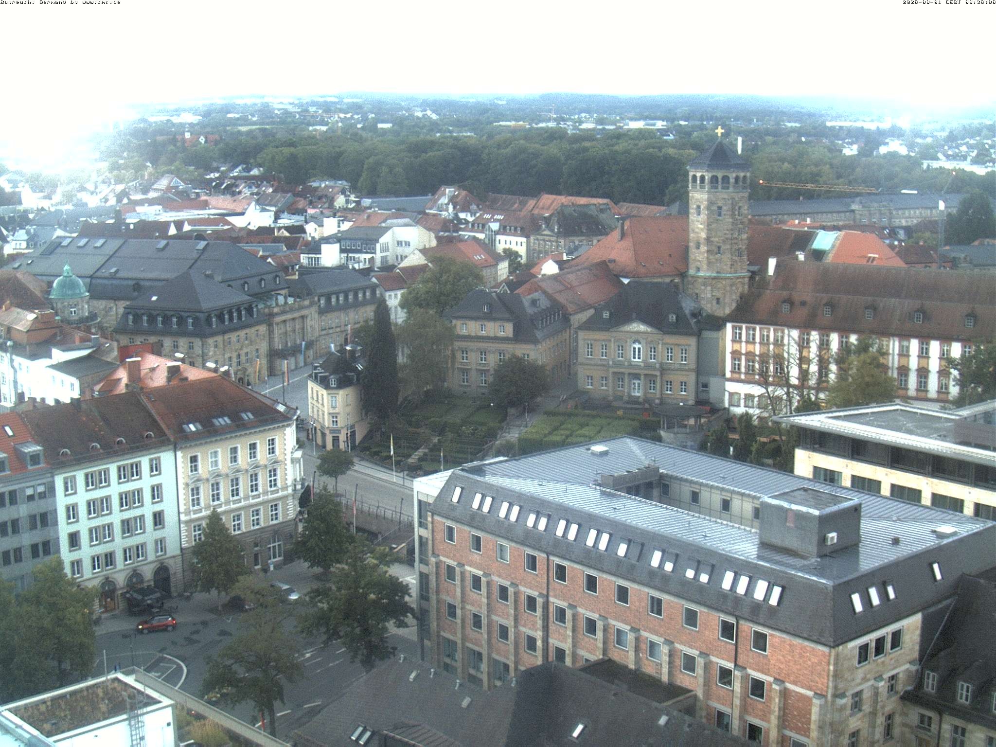 Archiv Foto Webcam Bayreuth: Blick vom Rathaus
