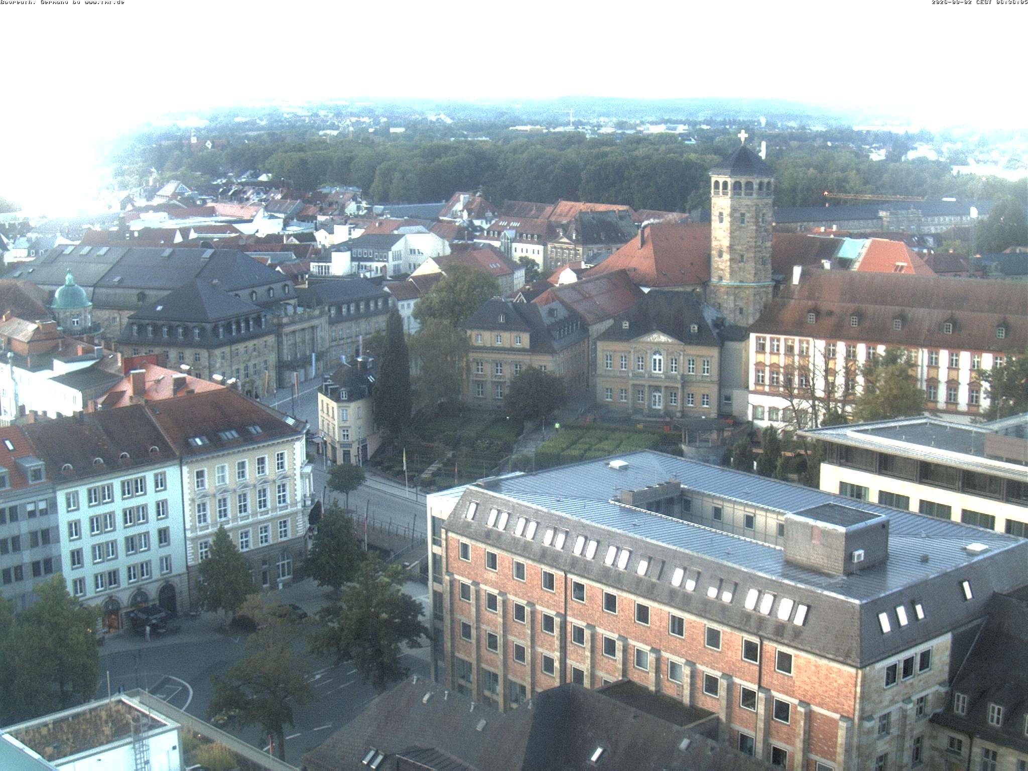 Archiv Foto Webcam Bayreuth: Blick vom Rathaus