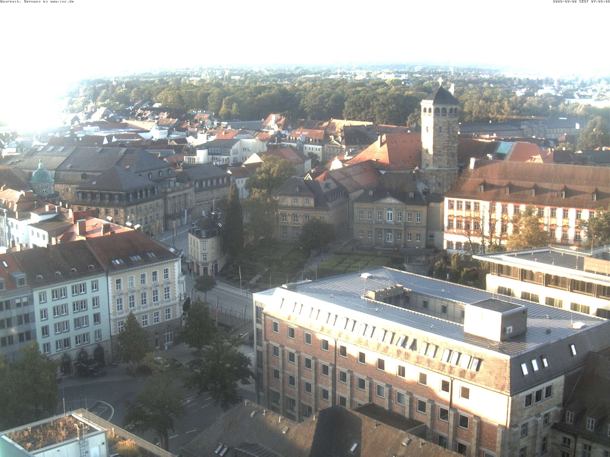 Archiv Foto Webcam Bayreuth: Blick vom Rathaus