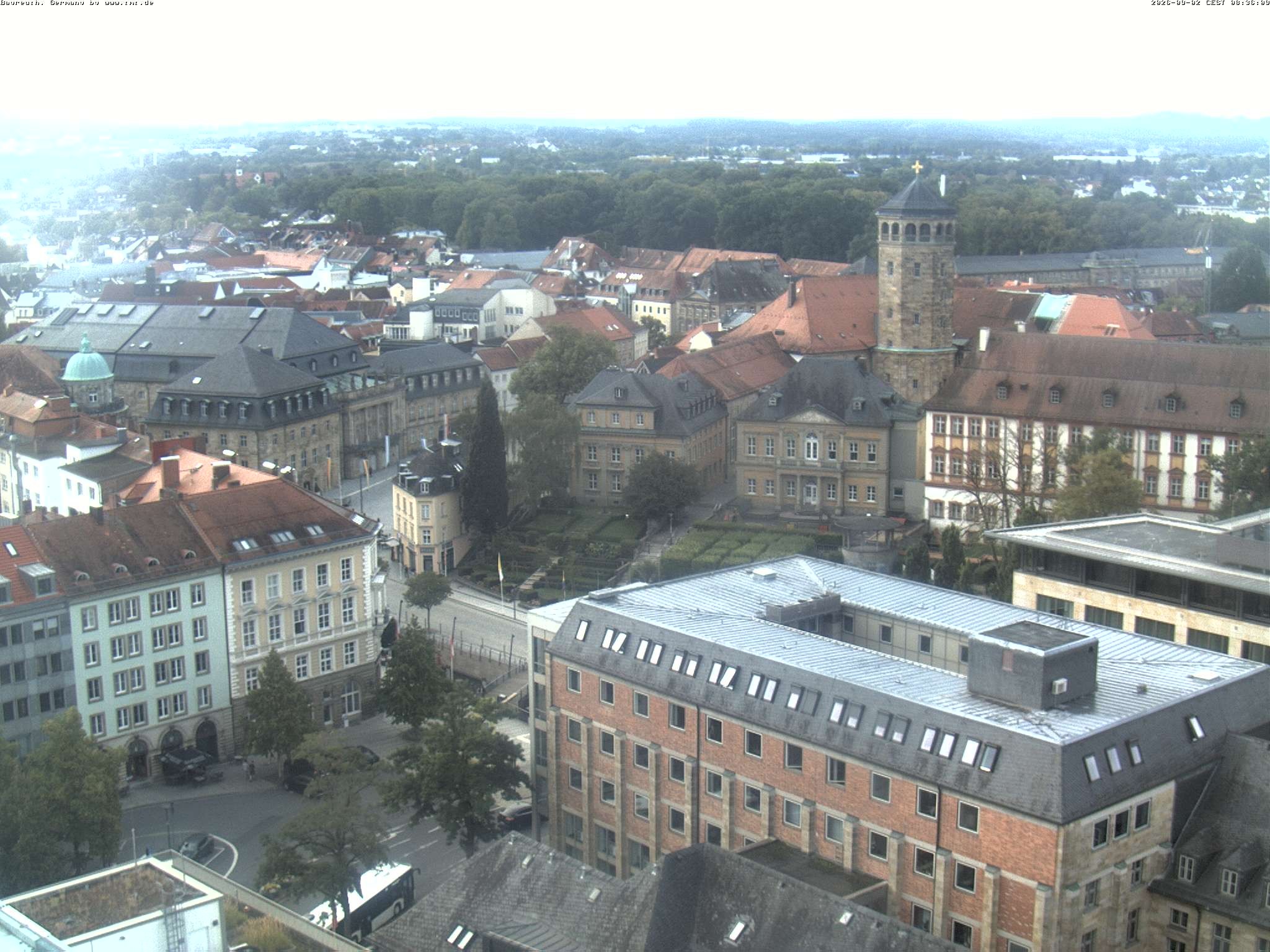 Archiv Foto Webcam Bayreuth: Blick vom Rathaus