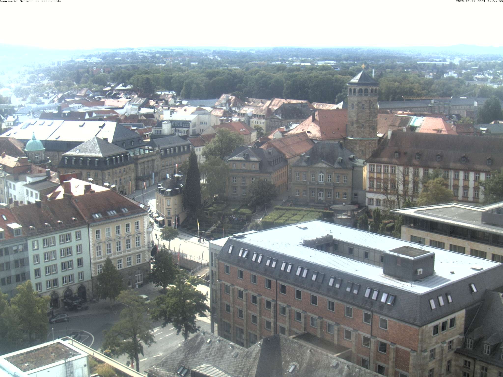 Archiv Foto Webcam Bayreuth: Blick vom Rathaus