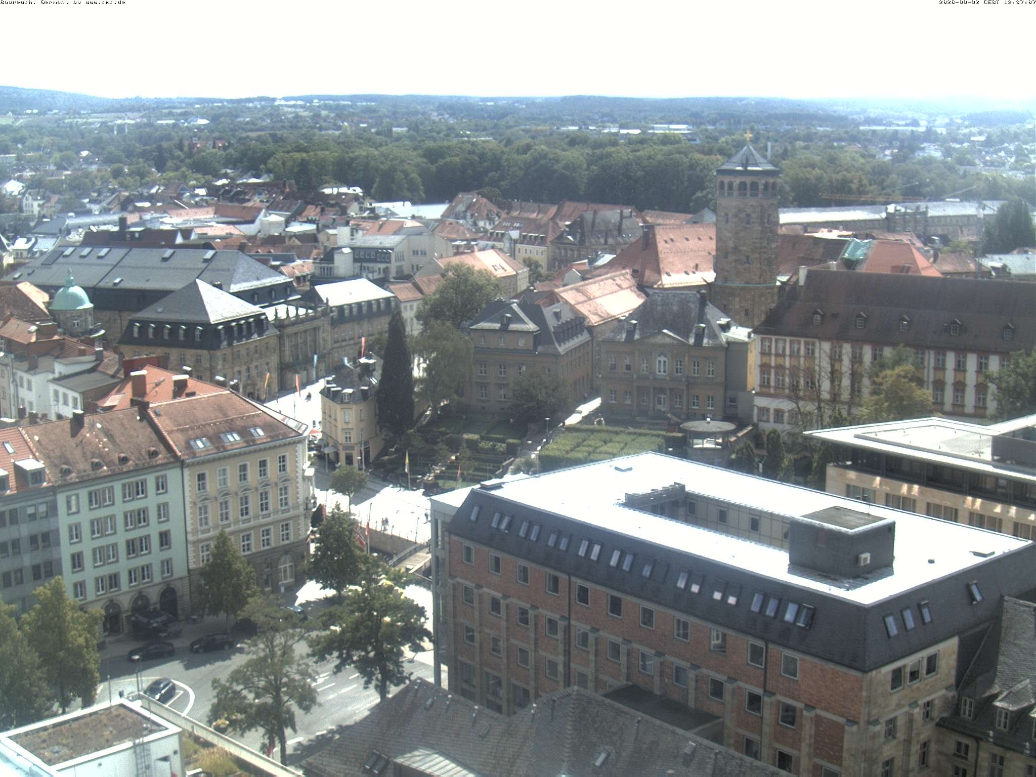 Archiv Foto Webcam Bayreuth: Blick vom Rathaus