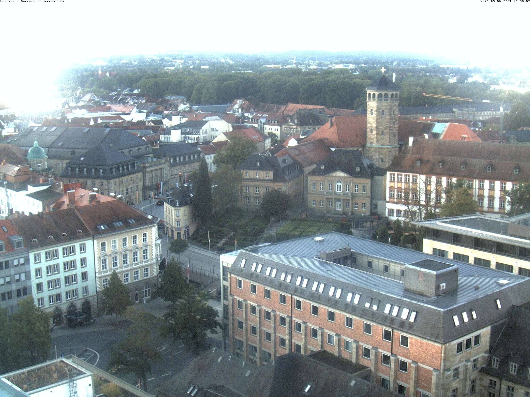 Archiv Foto Webcam Bayreuth: Blick vom Rathaus