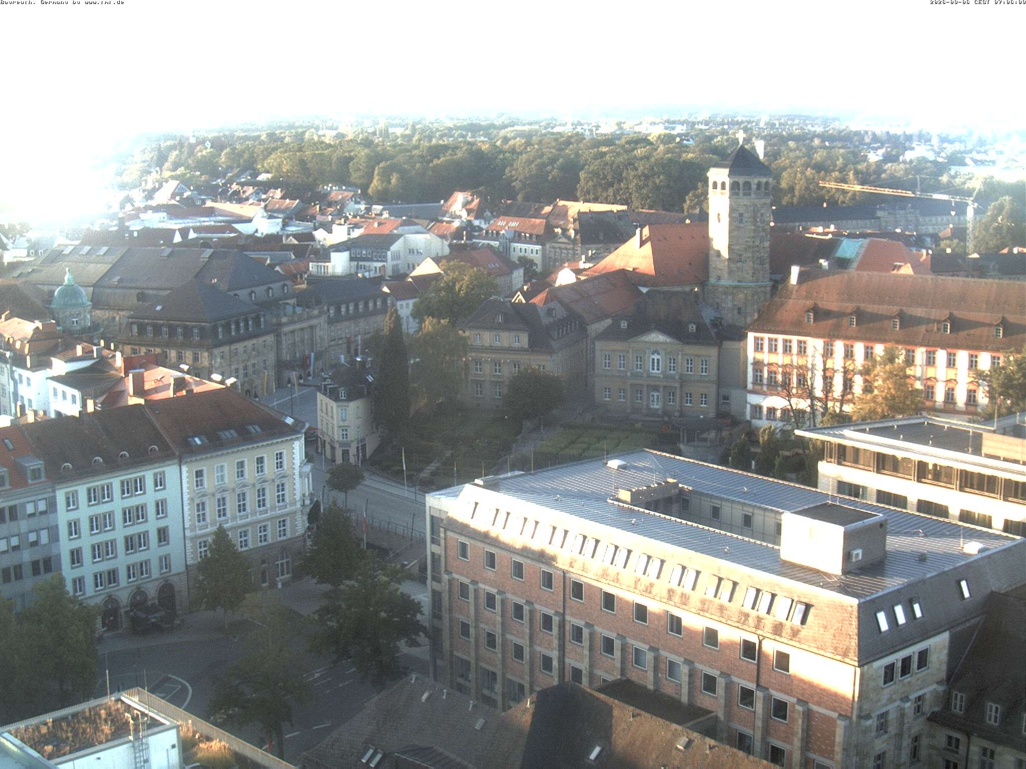 Archiv Foto Webcam Bayreuth: Blick vom Rathaus