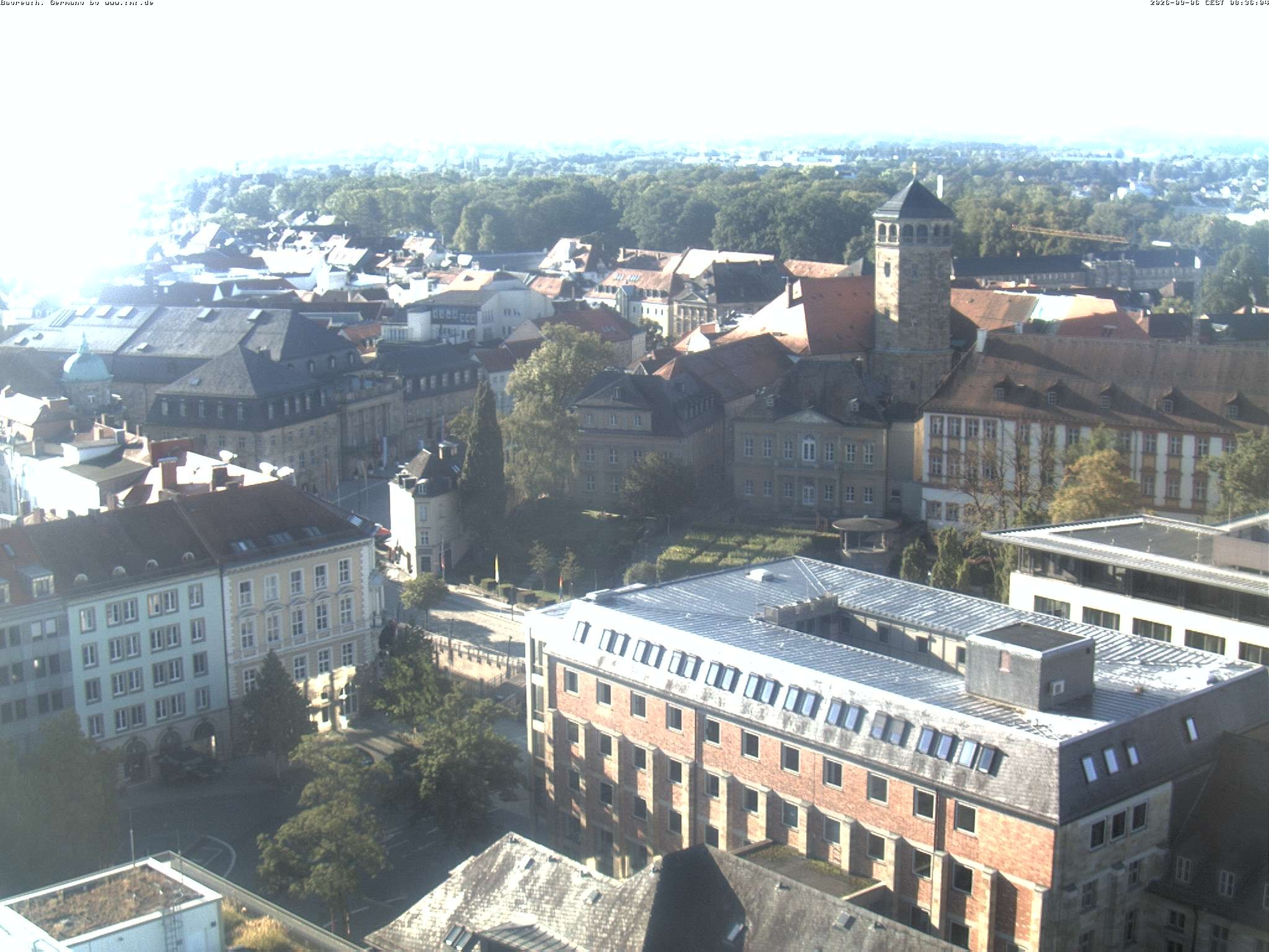 Archiv Foto Webcam Bayreuth: Blick vom Rathaus