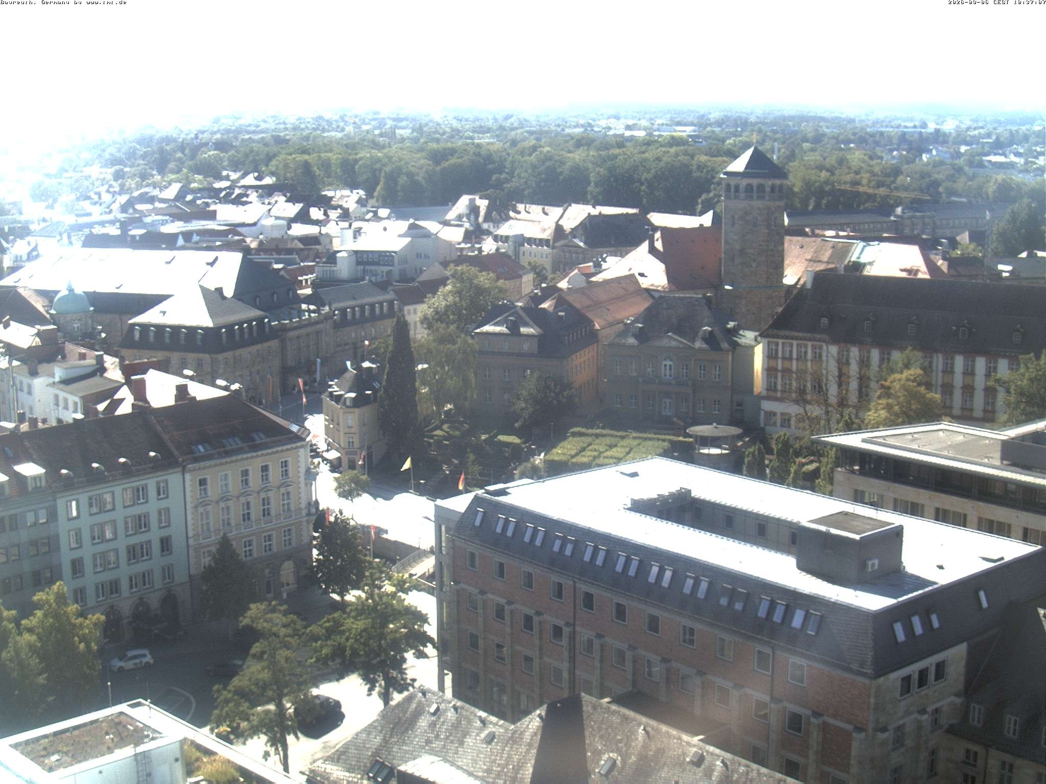 Archiv Foto Webcam Bayreuth: Blick vom Rathaus