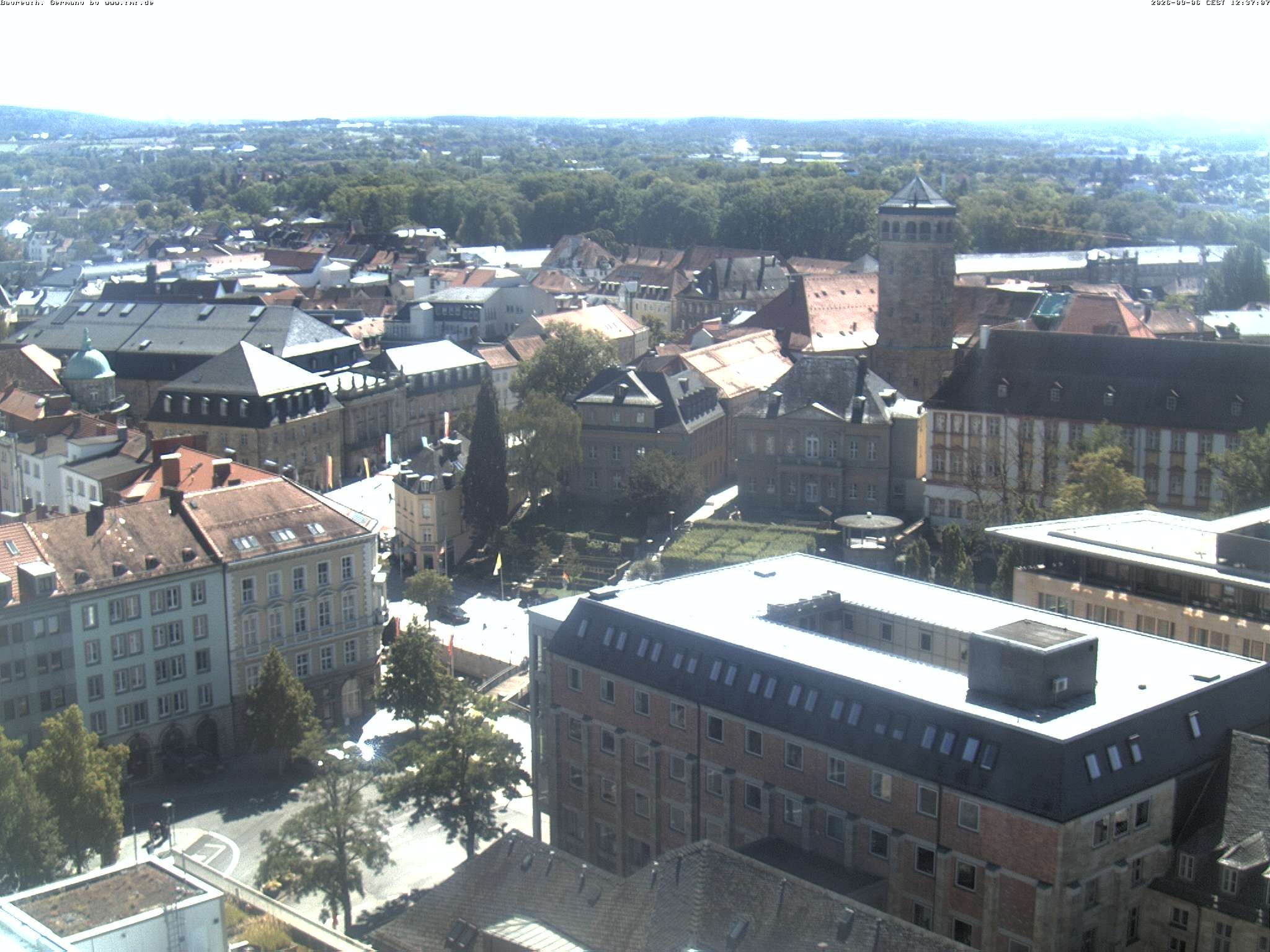 Archiv Foto Webcam Bayreuth: Blick vom Rathaus
