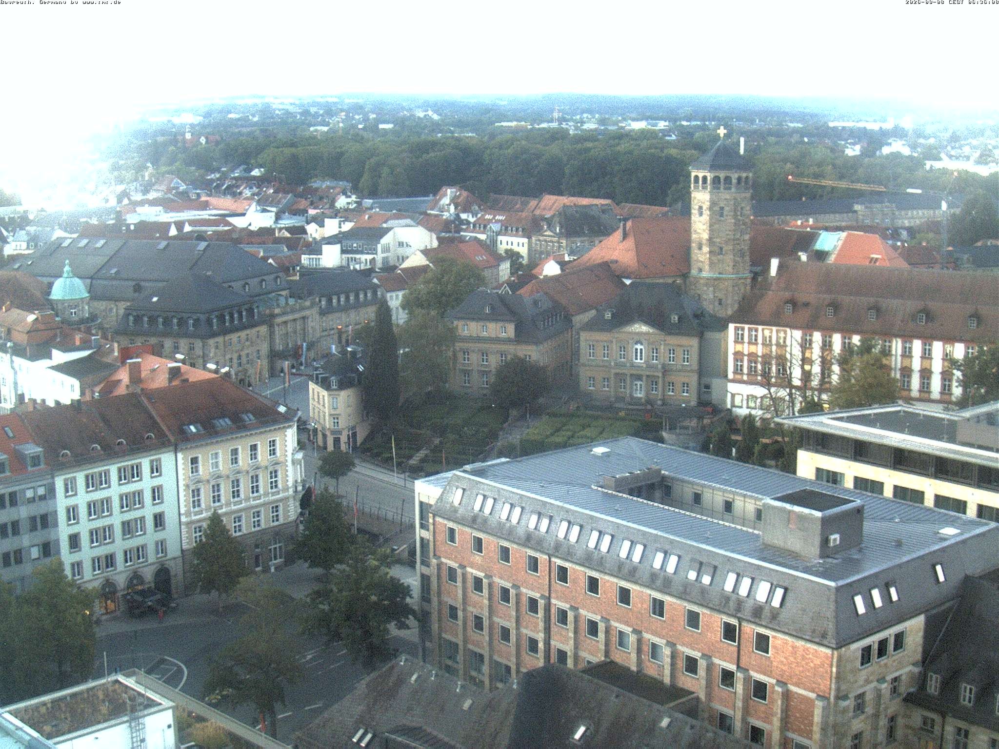 Archiv Foto Webcam Bayreuth: Blick vom Rathaus