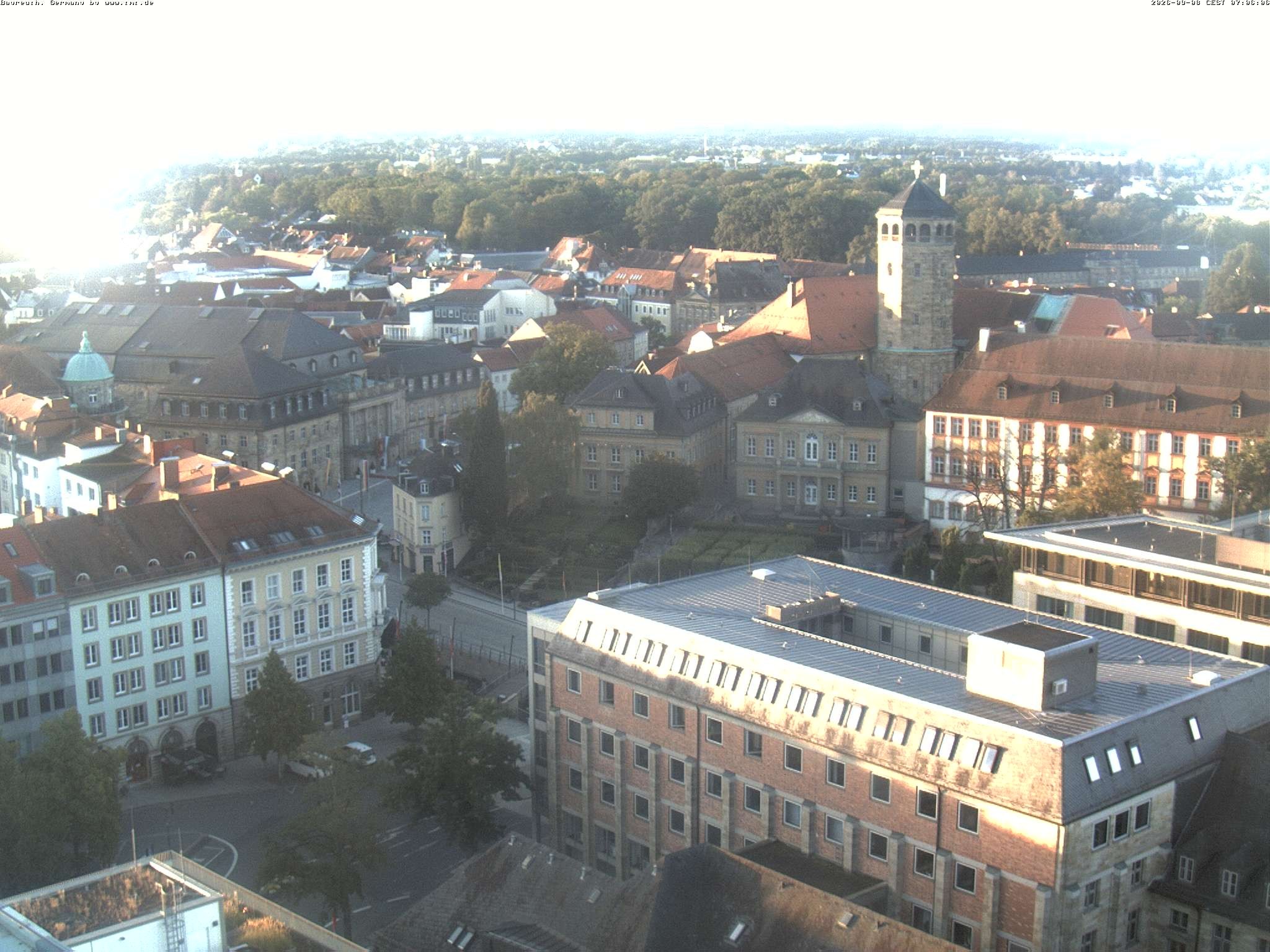Archiv Foto Webcam Bayreuth: Blick vom Rathaus